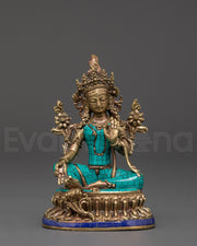 Green Tara Brass Statue