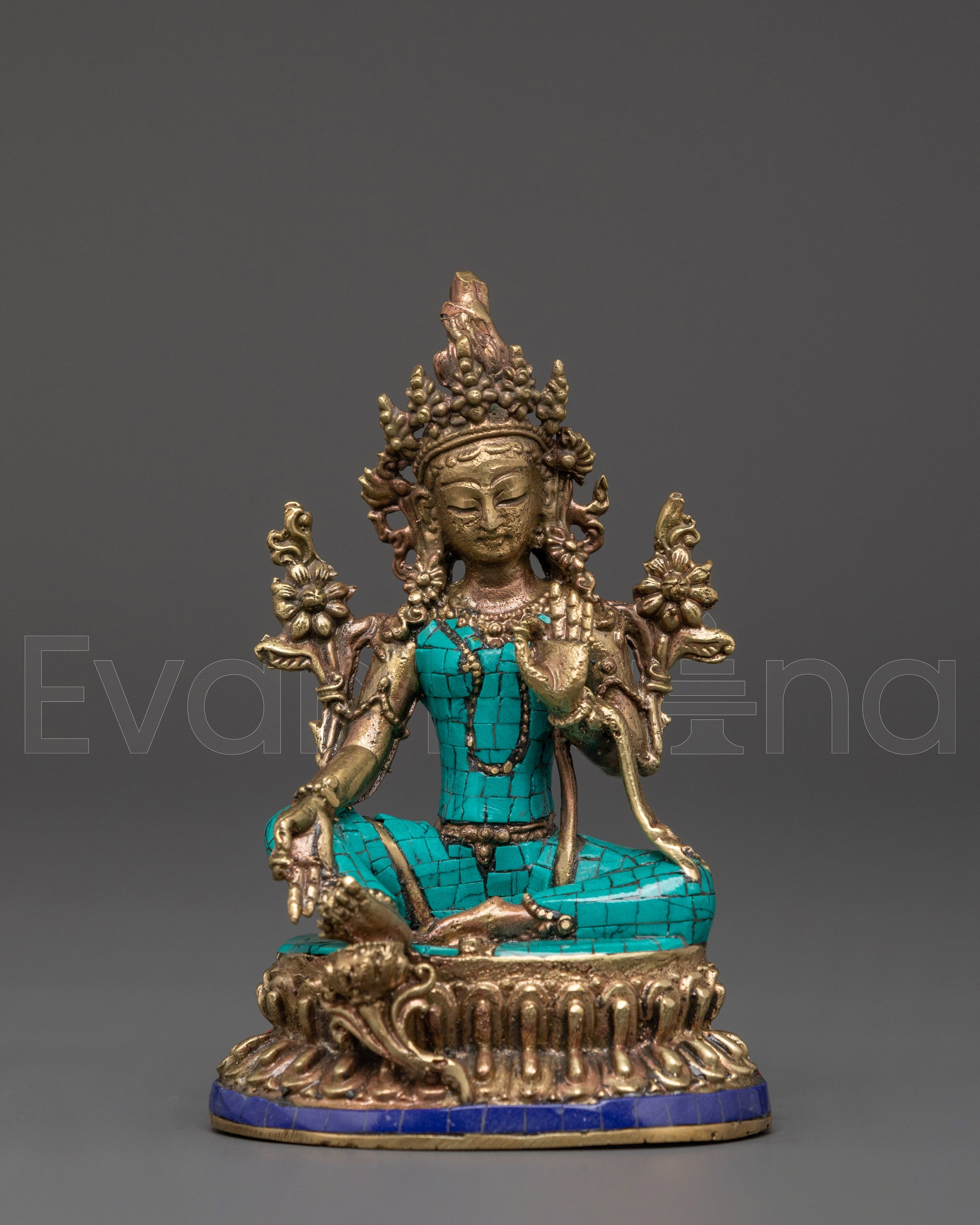 Green Tara Brass Statue