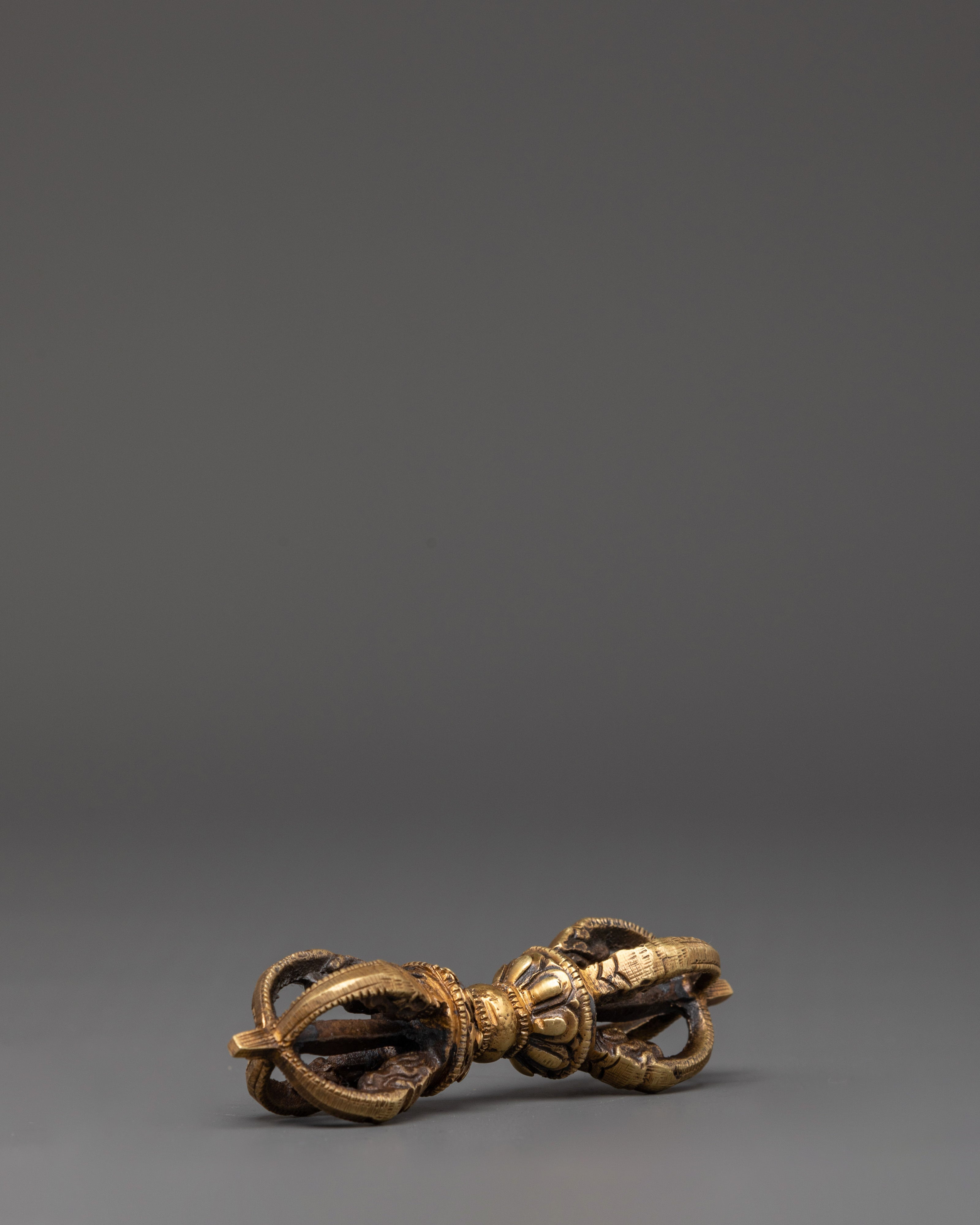 Handcrafted Tibetan Bell and Vajra Set | Copper Ghanta with Brass Dorje