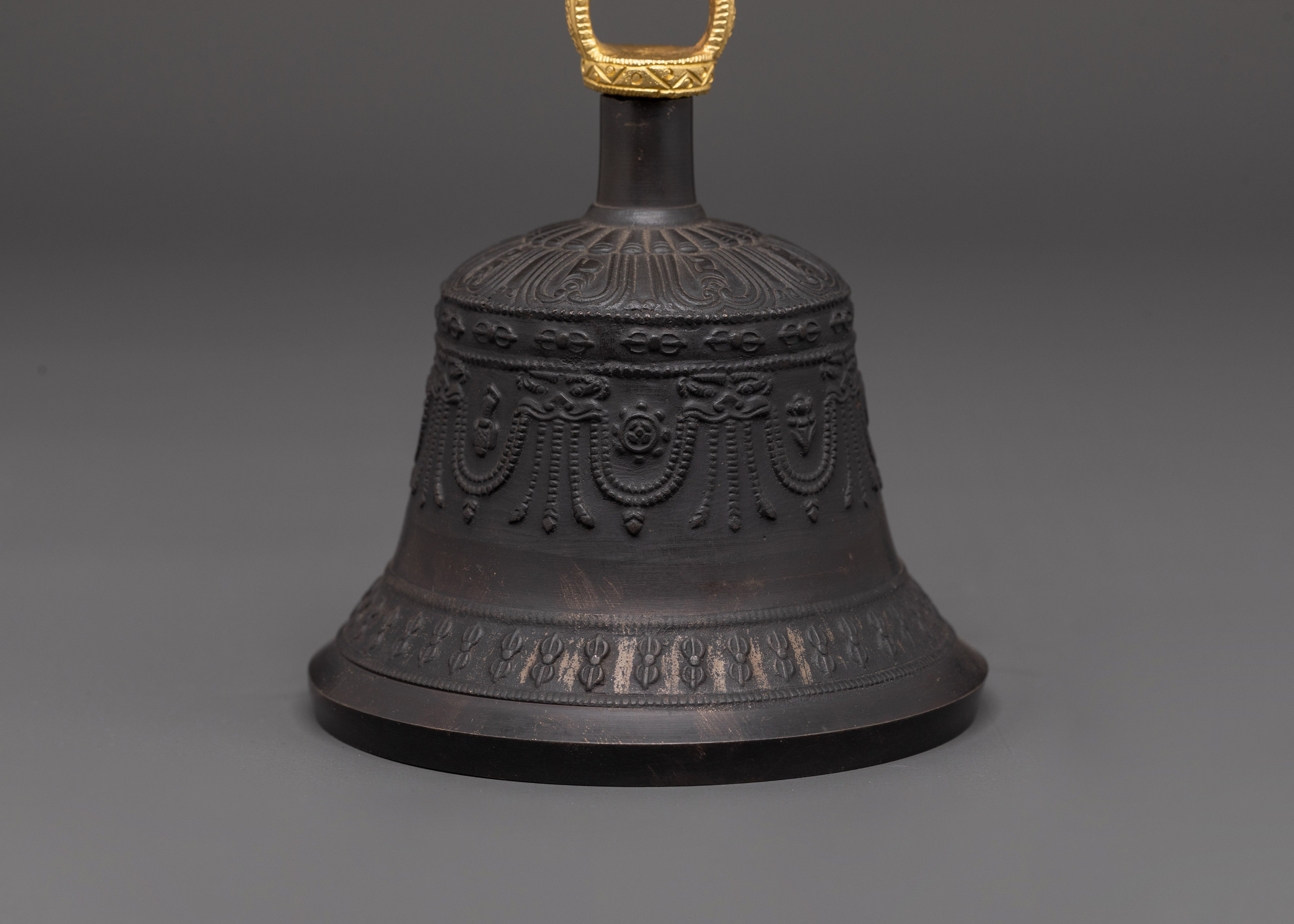 Handcrafted Tibetan Bell and Dorje Set | Brass & Copper Buddhist Ritual Tools