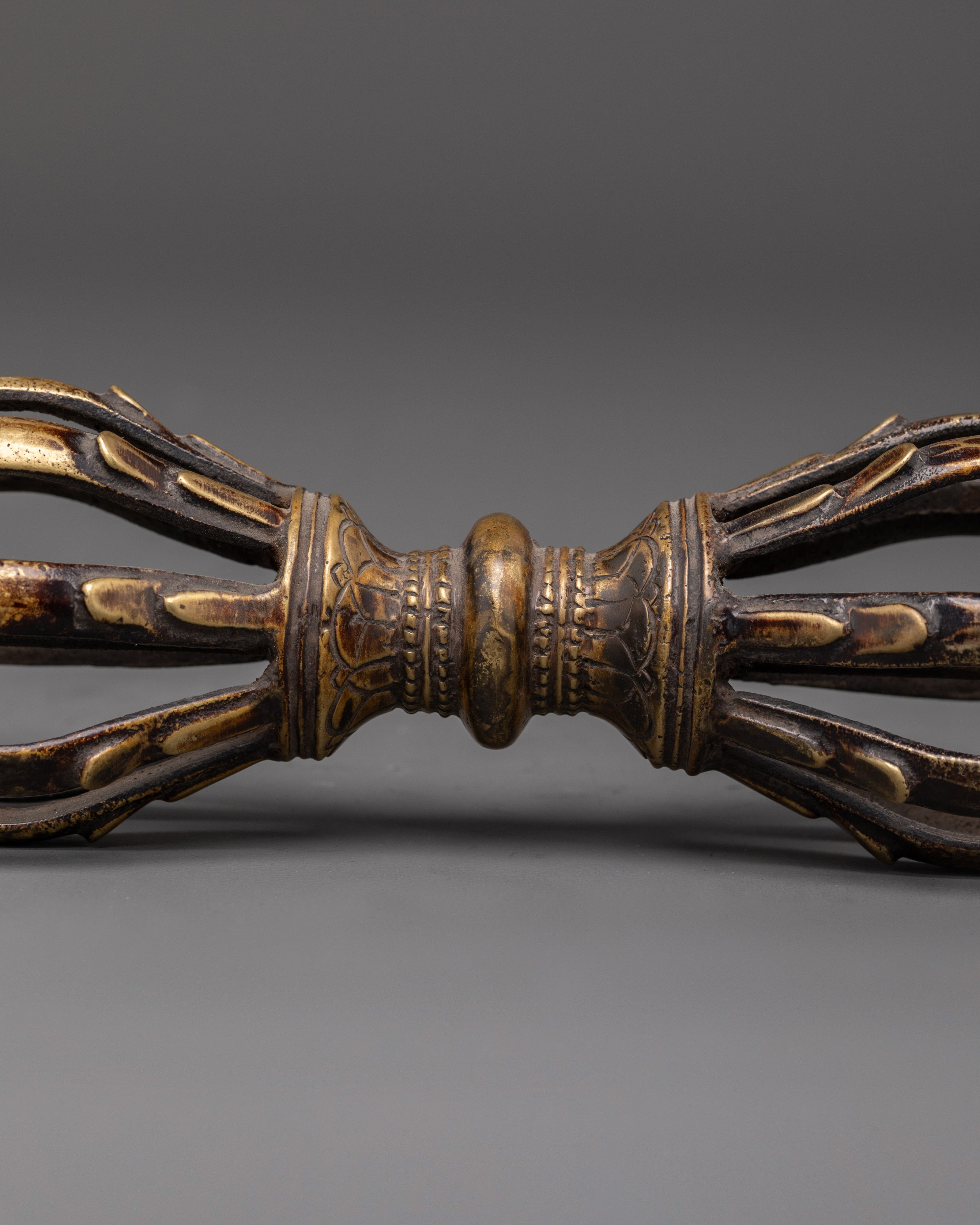 Tibetan Ritual Brass Vajra | Altar Shrine Vajra