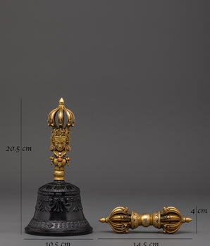 Bell and Vajra Tibetan Ritual Set | Perfect for Buddhist Rituals