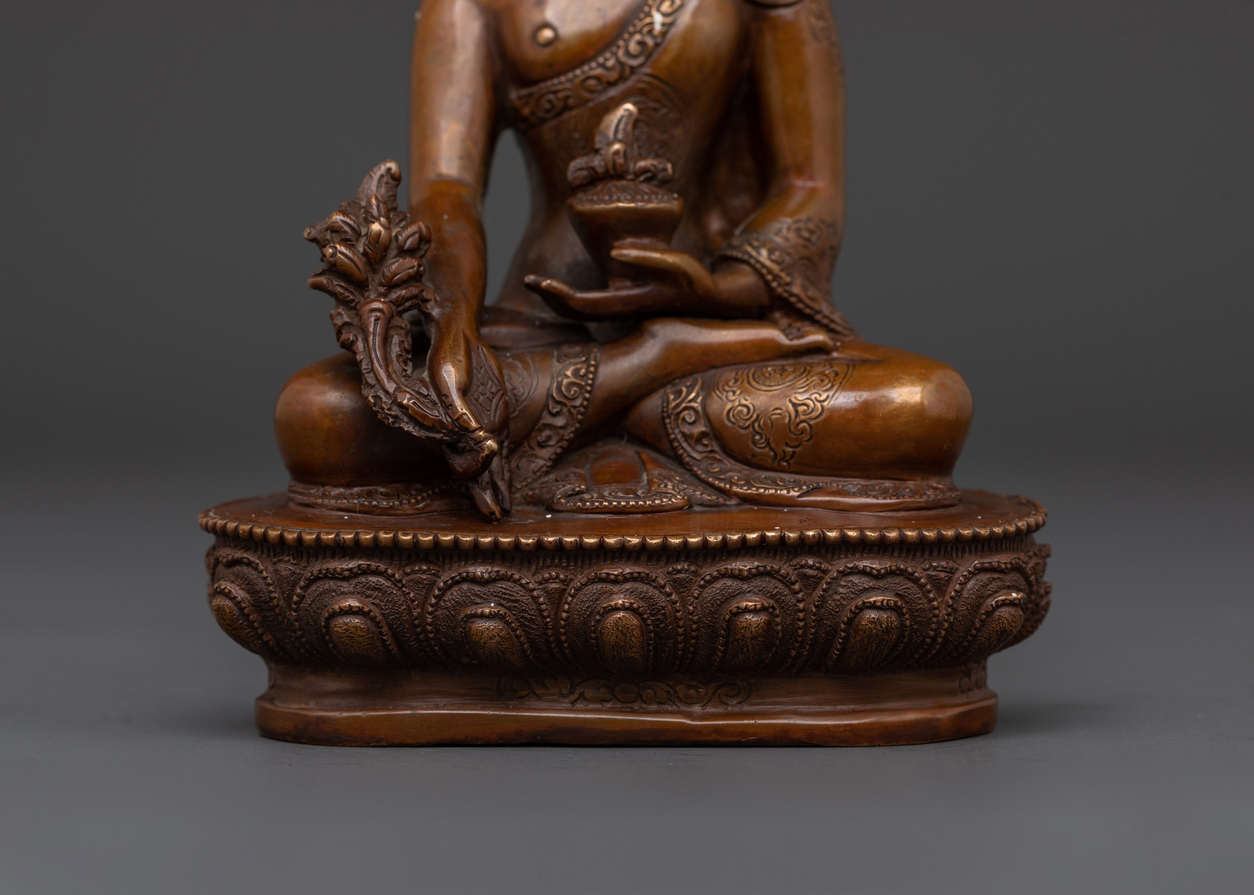 Oxidized Copper Healing Medicine Buddha |  Perfect for Meditation