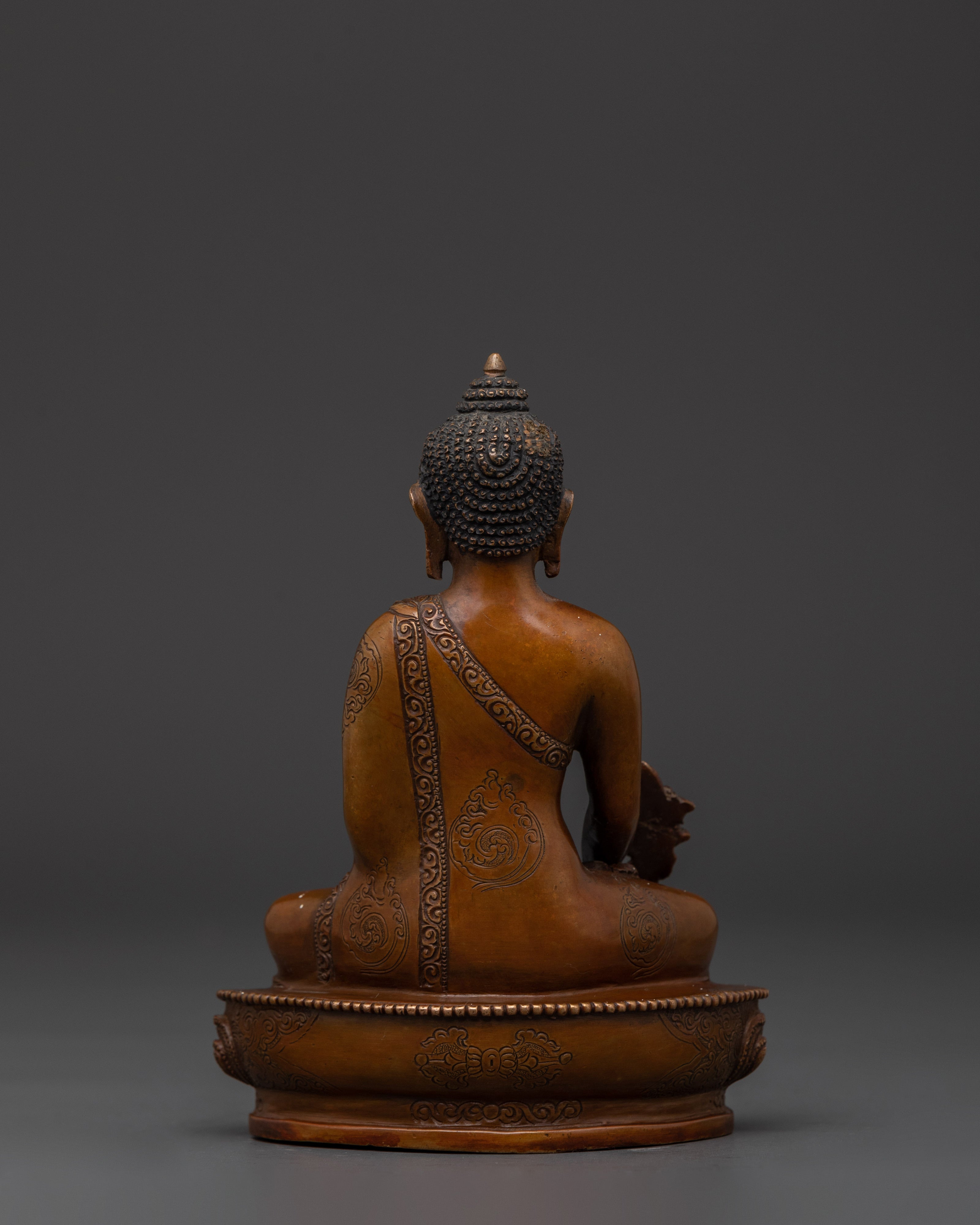 Oxidized Copper Healing Medicine Buddha |  Perfect for Meditation