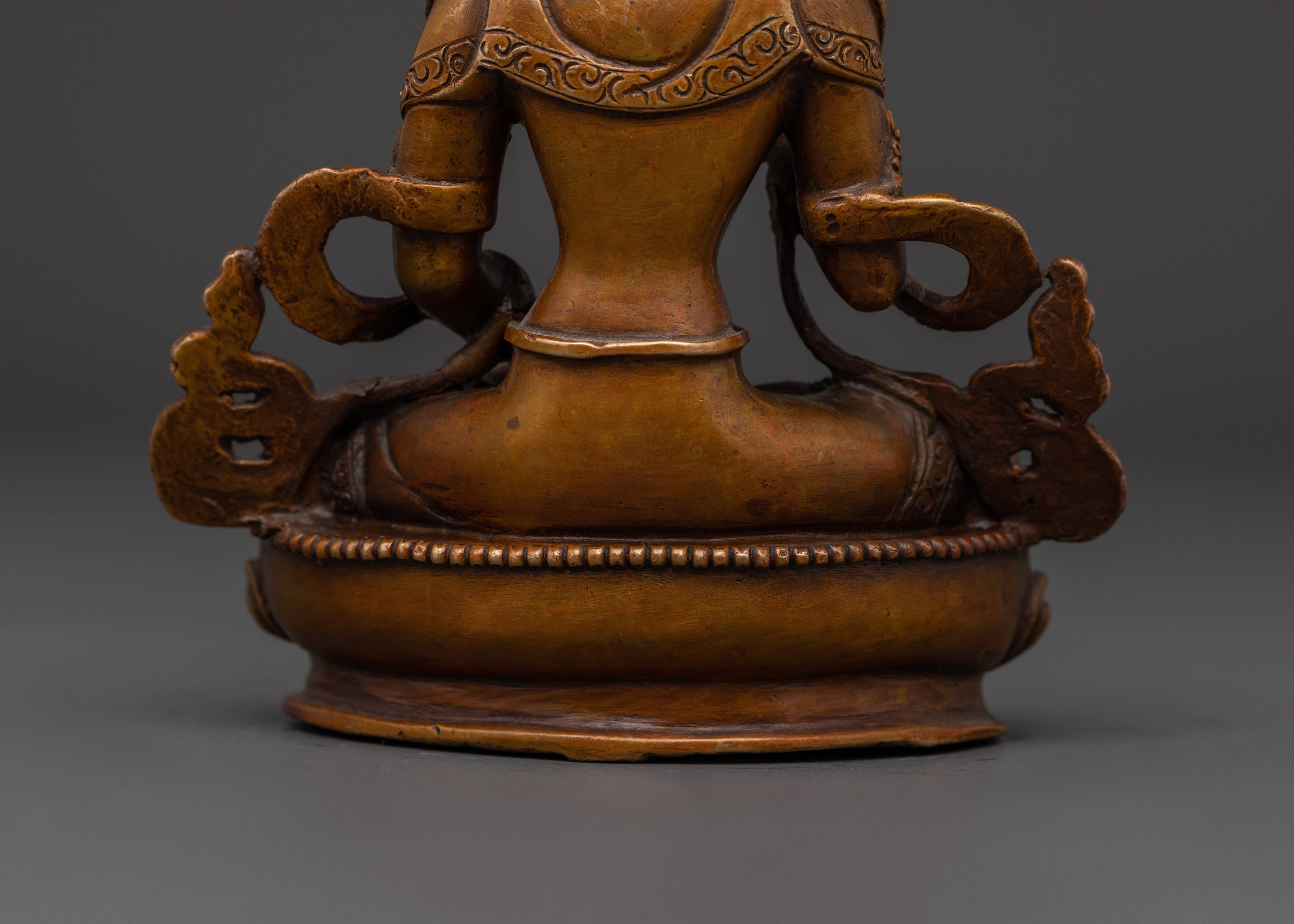 14.5cm Oxidized Copper Vajrasattva Statue | For Meditation & Spiritual Cleansing