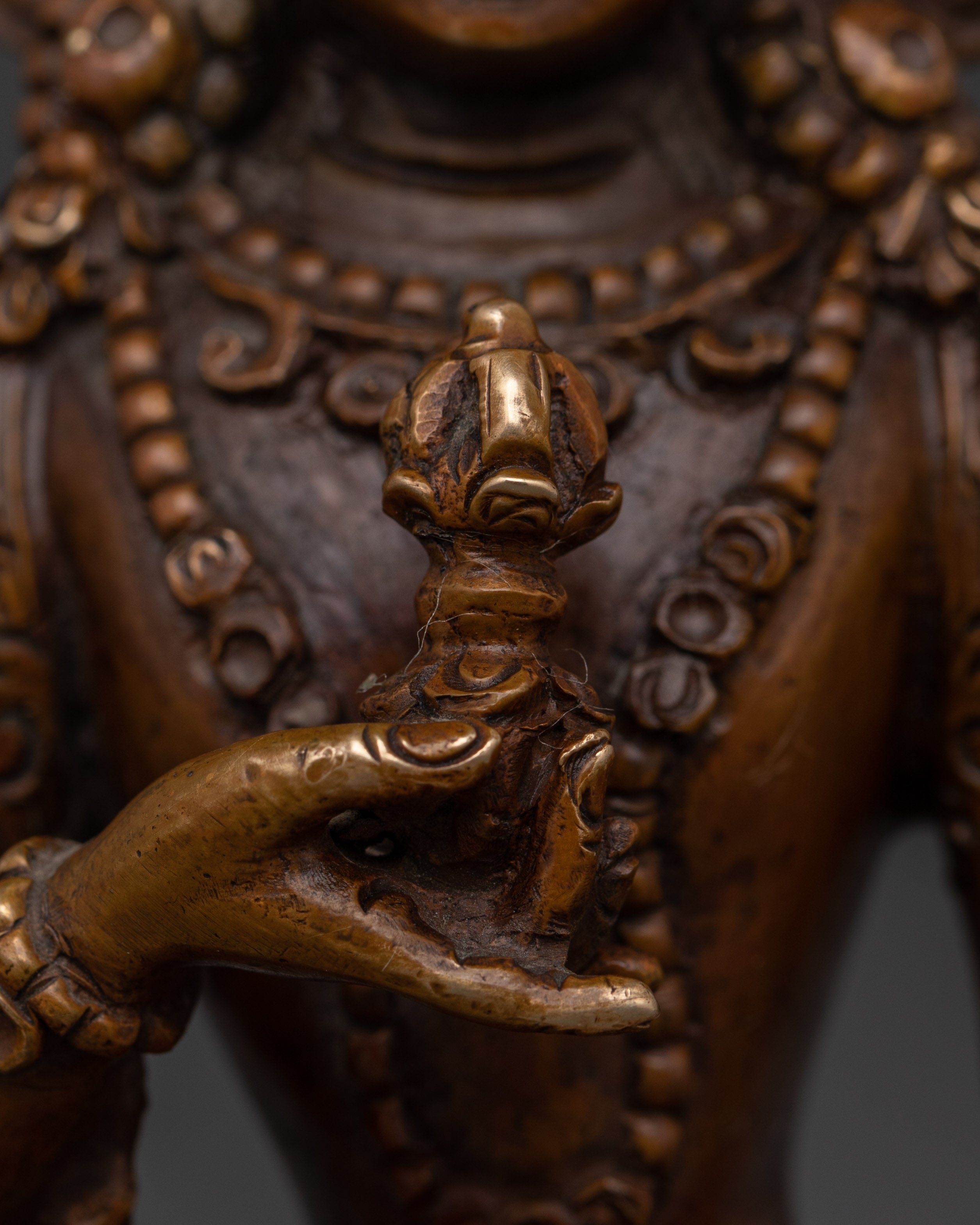 14.5cm Oxidized Copper Vajrasattva Statue | For Meditation & Spiritual Cleansing