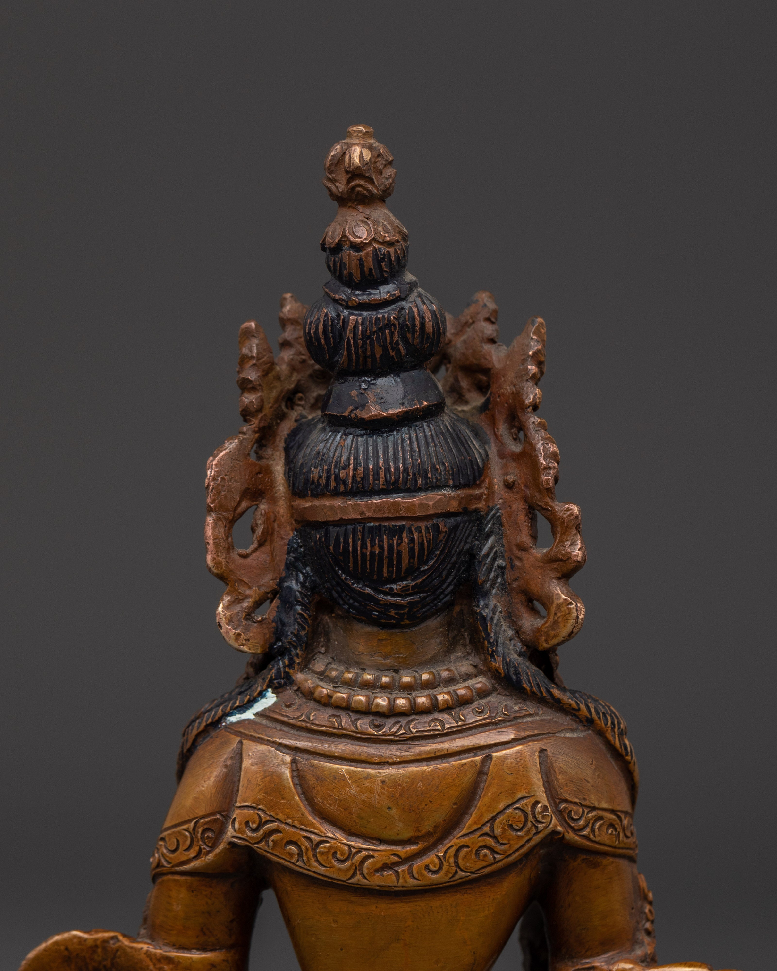 14.5cm Oxidized Copper Vajrasattva Statue | For Meditation & Spiritual Cleansing