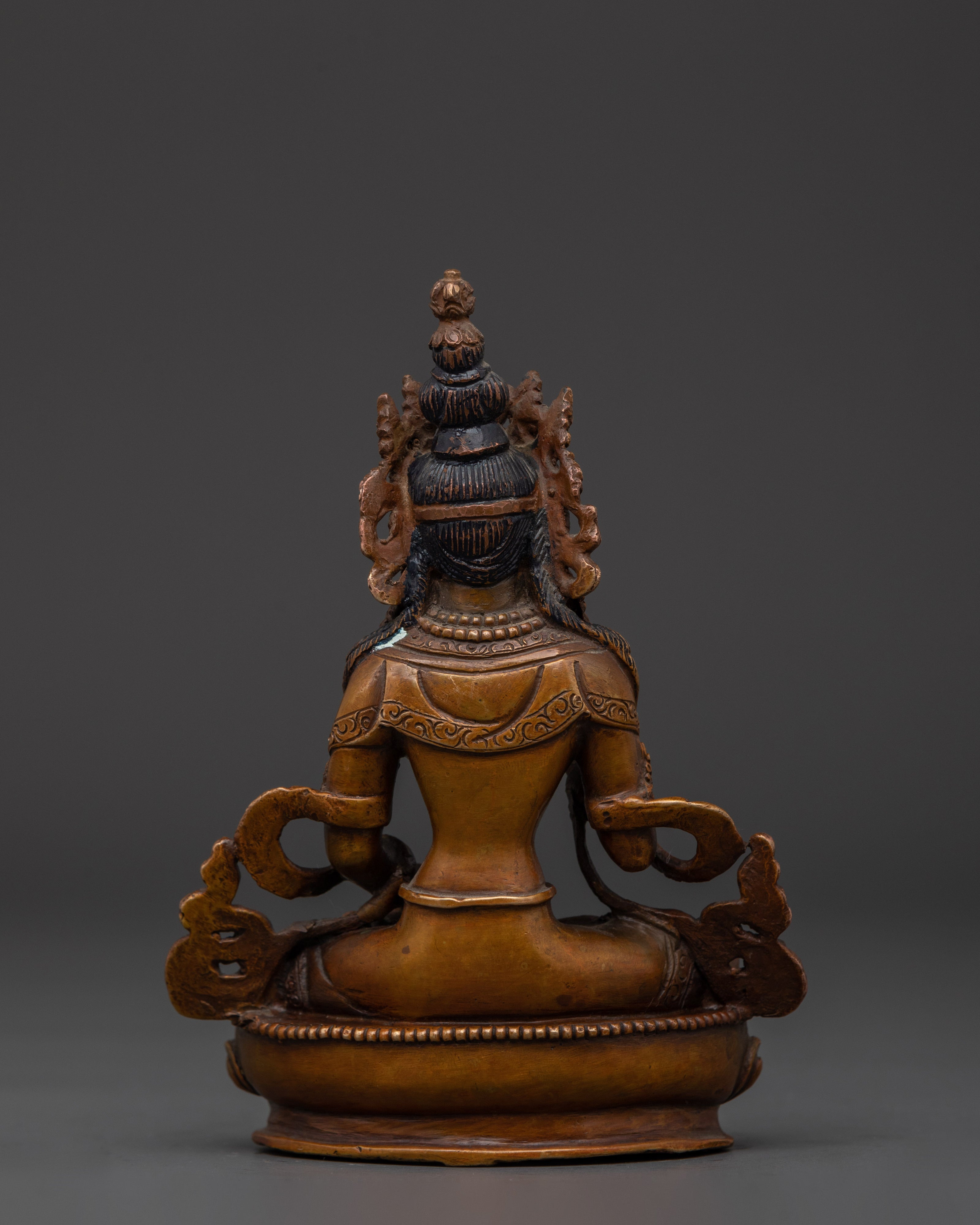 14.5cm Oxidized Copper Vajrasattva Statue | For Meditation & Spiritual Cleansing