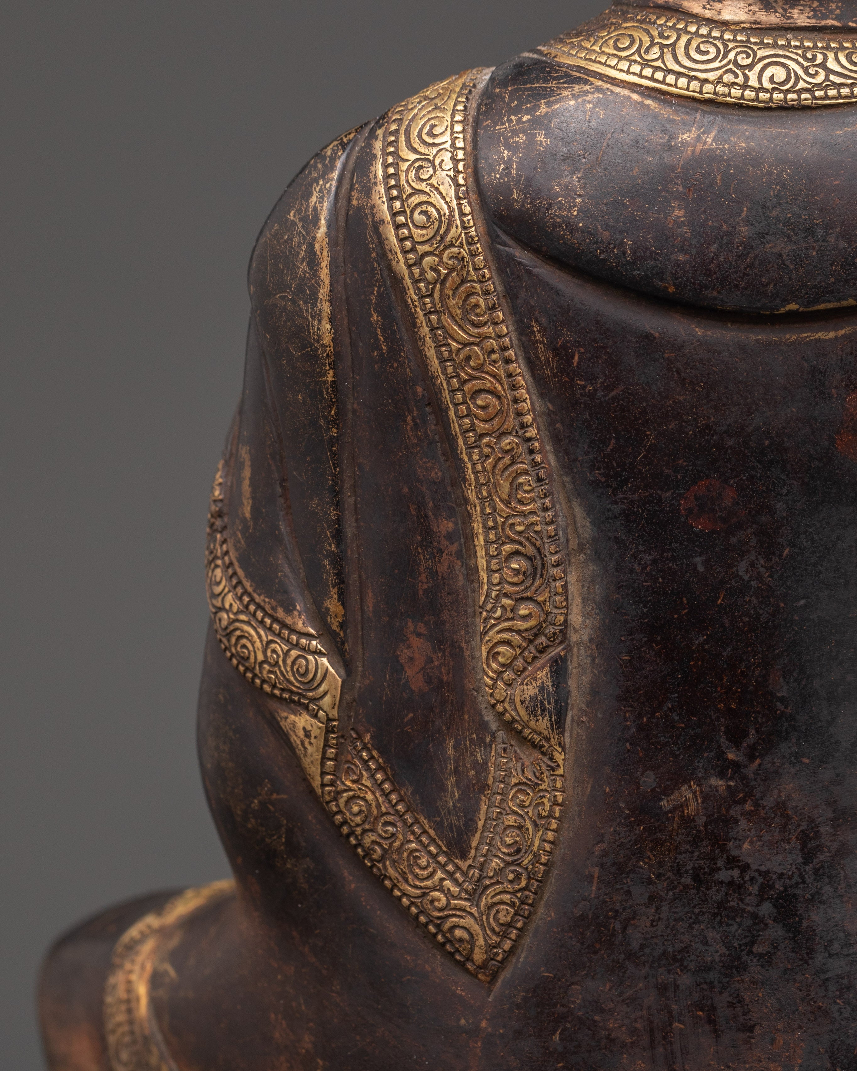 Shakyamuni Buddha Spiritual Decor Statue | Gold Plated Buddhist Figure