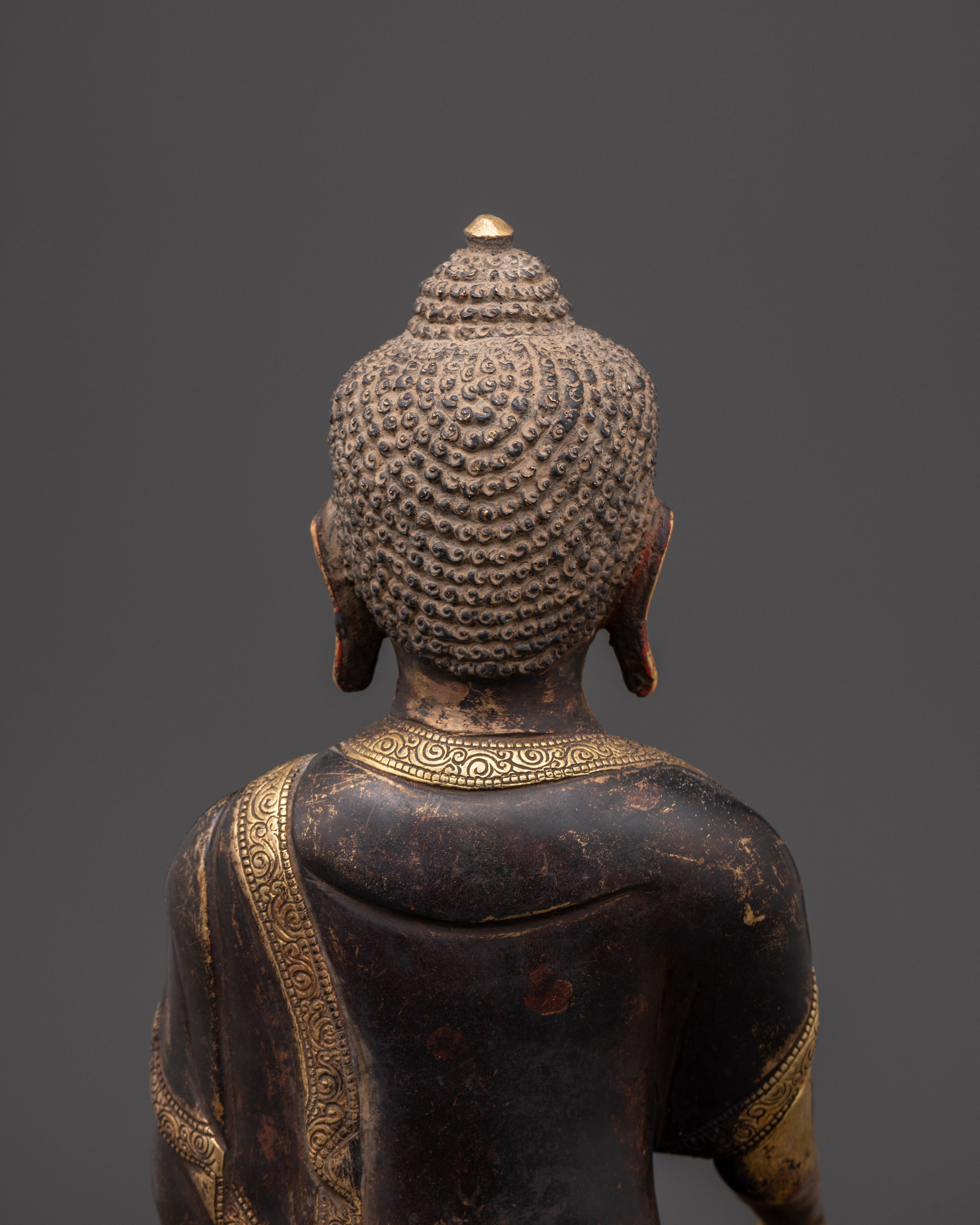 Shakyamuni Buddha Spiritual Decor Statue | Gold Plated Buddhist Figure