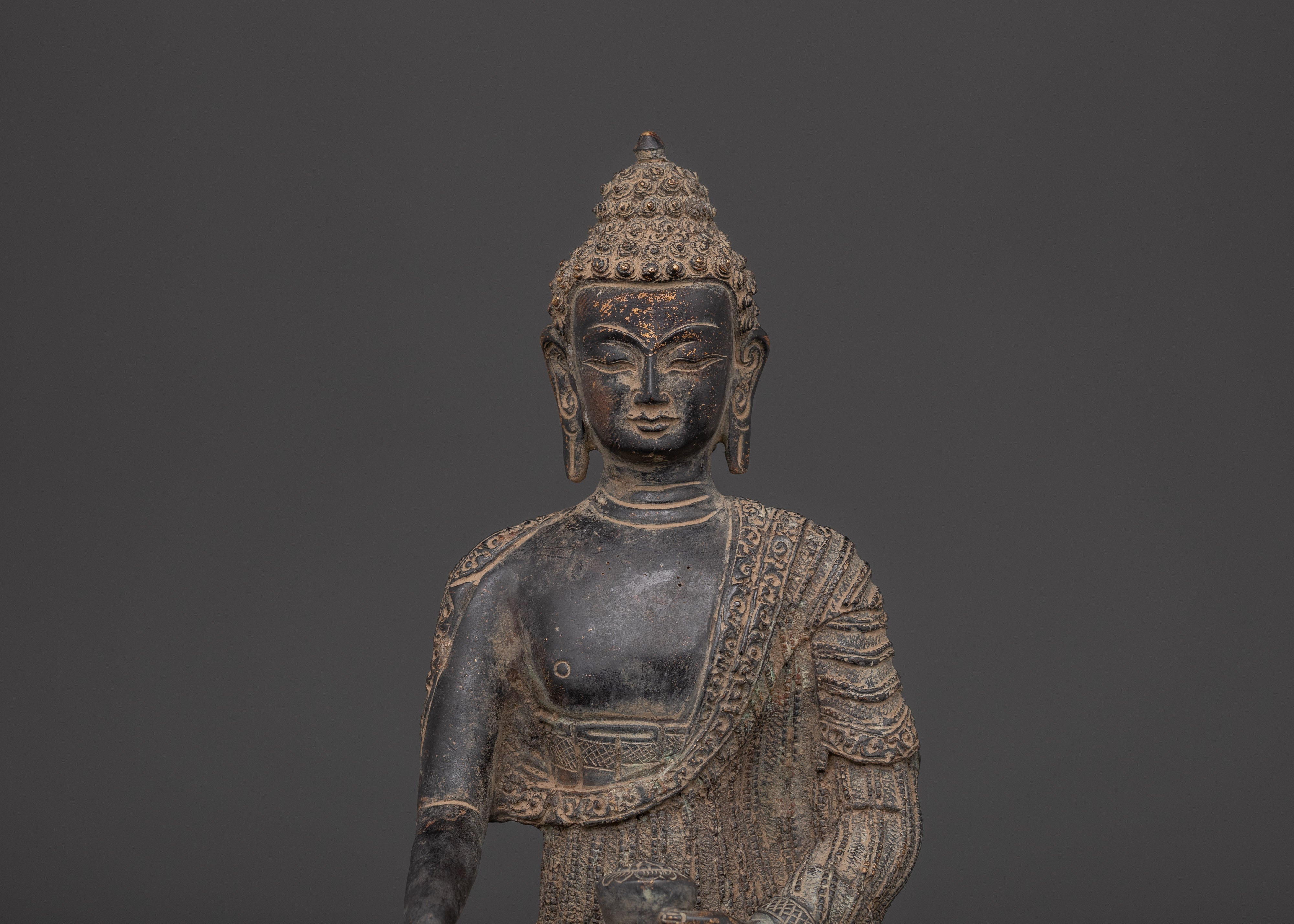 Shakyamuni Buddha Himalayan Spiritual Statue | Handmade Buddhist Sculpture