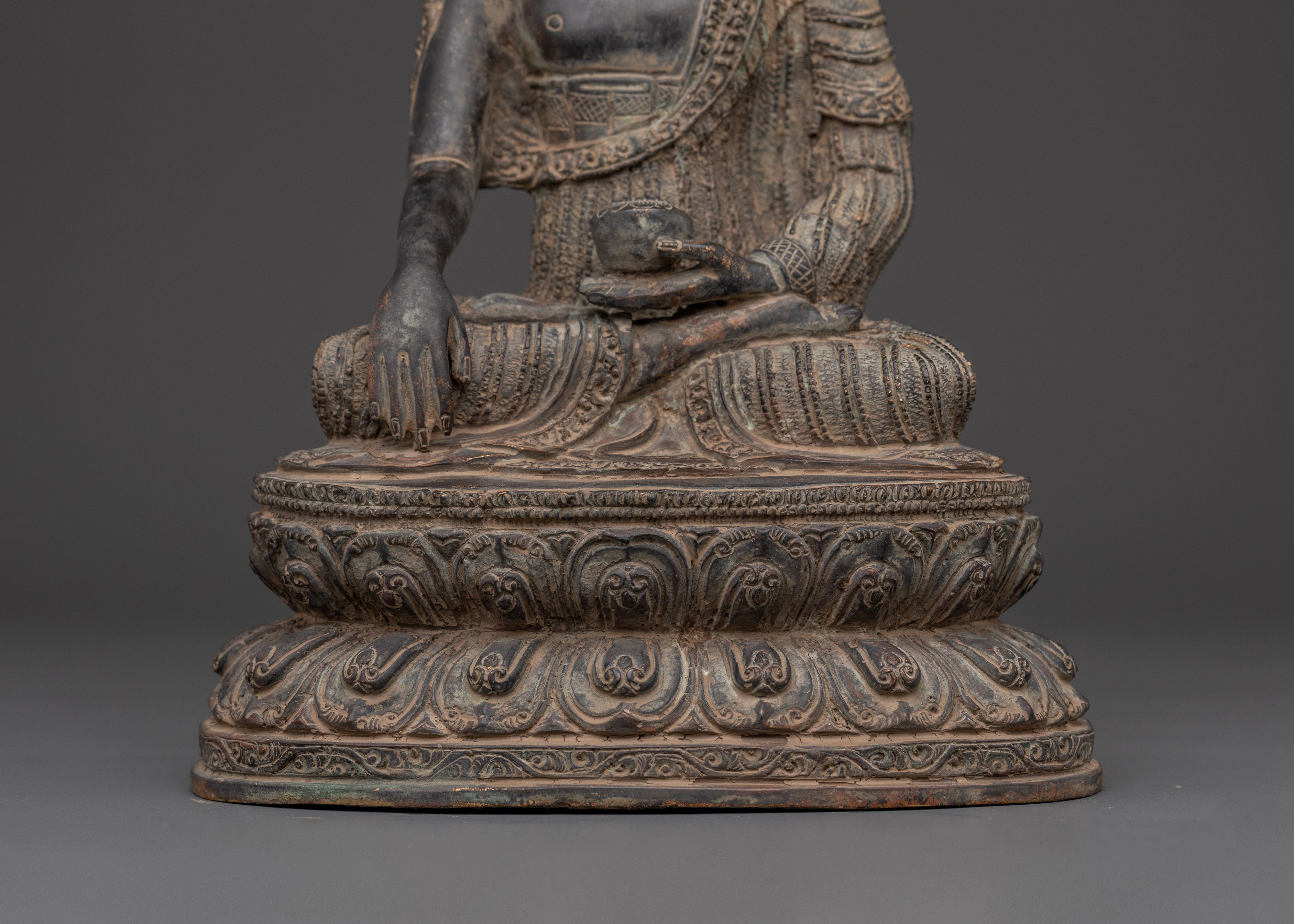 Shakyamuni Buddha Himalayan Spiritual Statue | Handmade Buddhist Sculpture