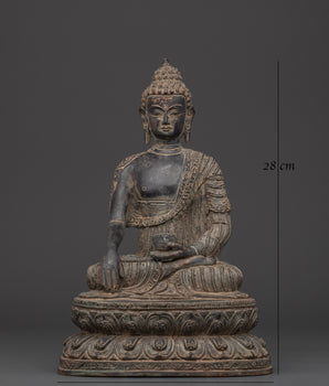 Shakyamuni Buddha Himalayan Spiritual Statue | Handmade Buddhist Sculpture