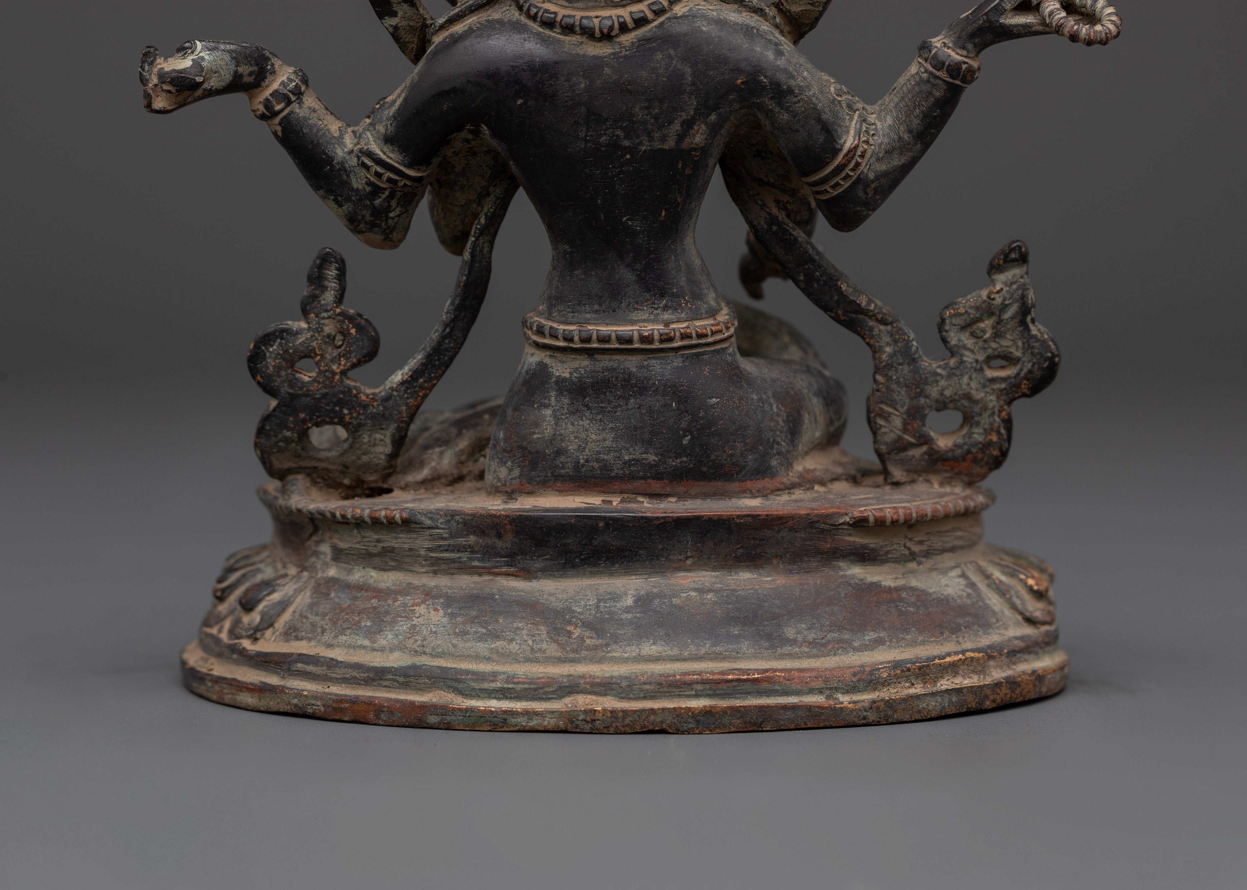 Handcrafted Saraswati Statue with Copper Body & Antique Finish