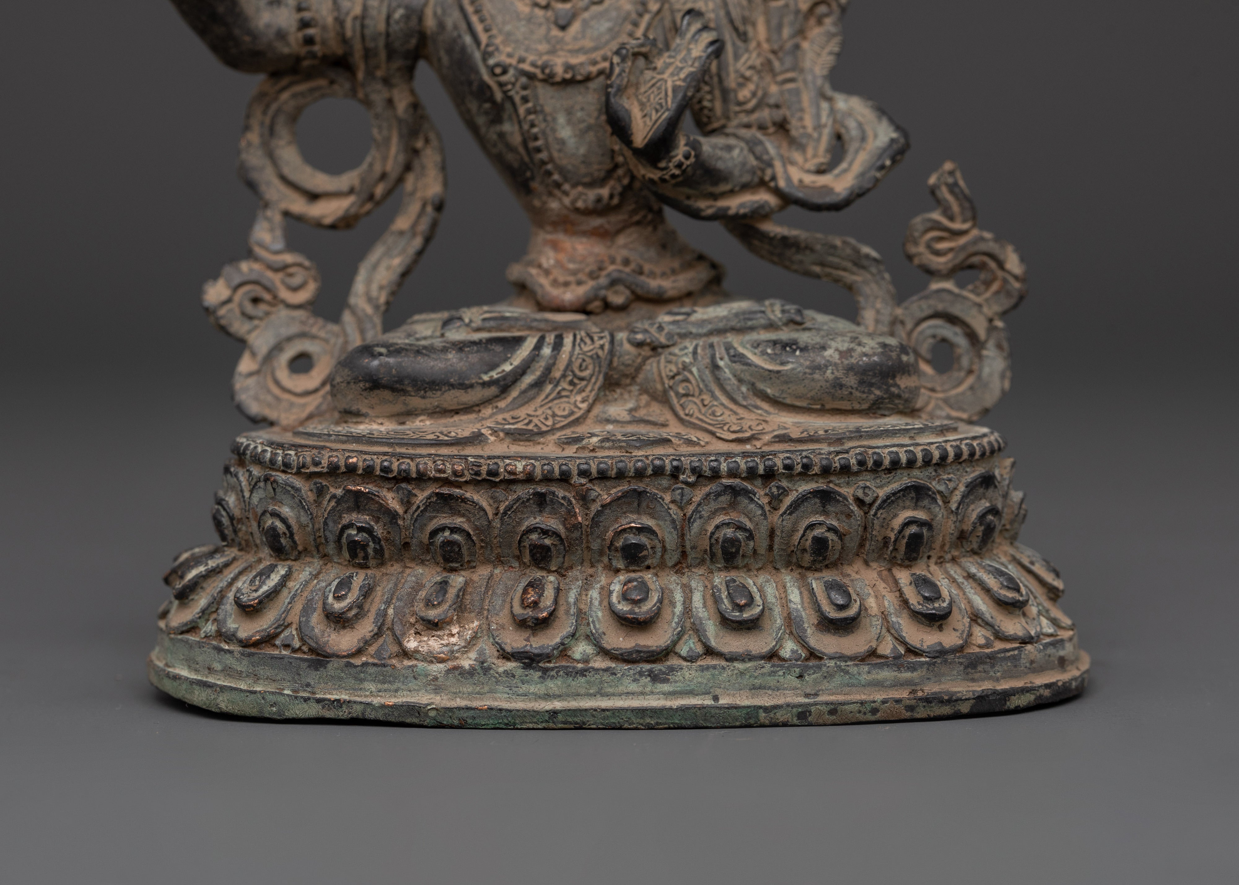 Copper Manjushri Sculpture | Handcrafted Wisdom Deity