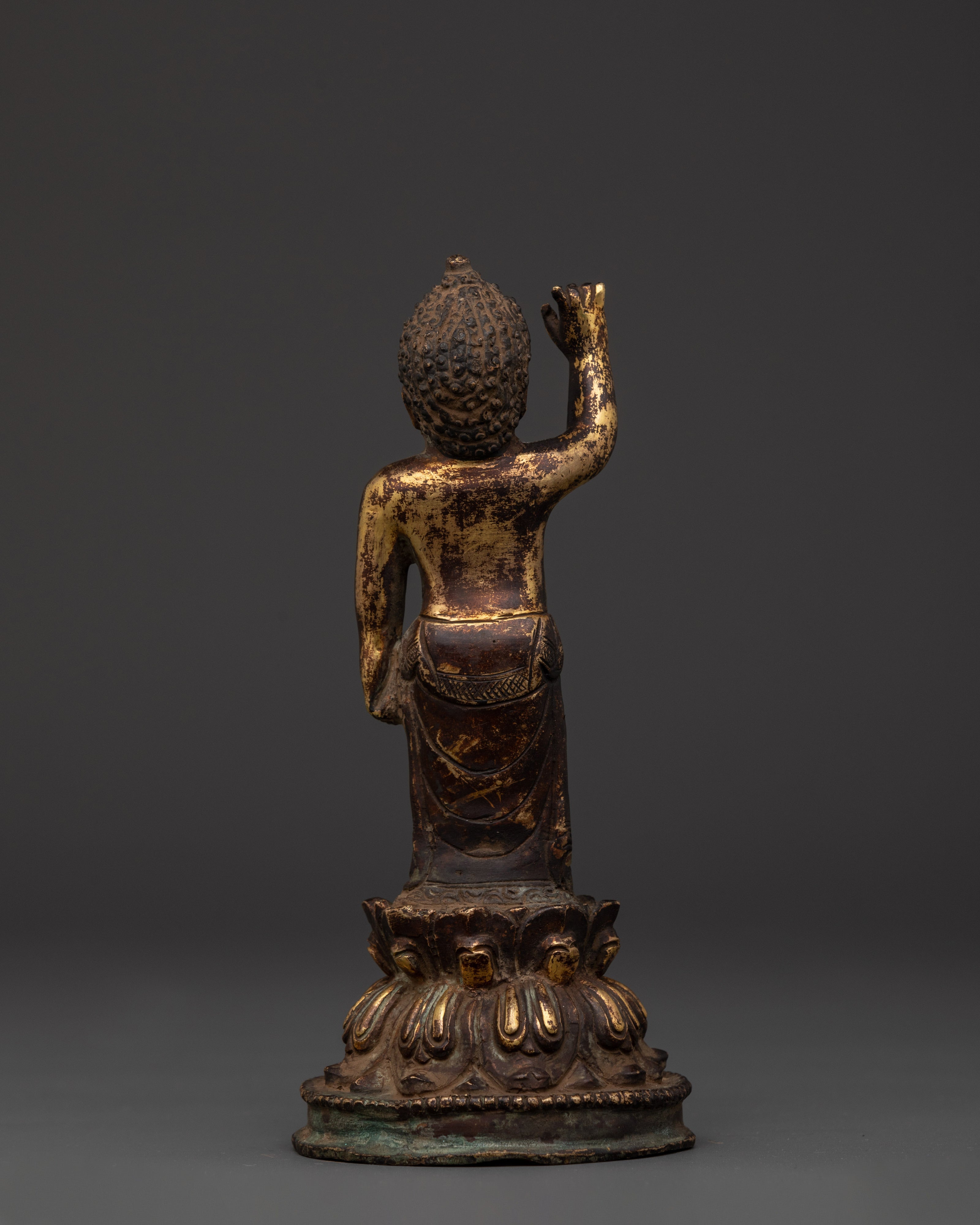 Siddhartha Gautam Buddha Statue | Handcrafted with Copper and Gold Plating