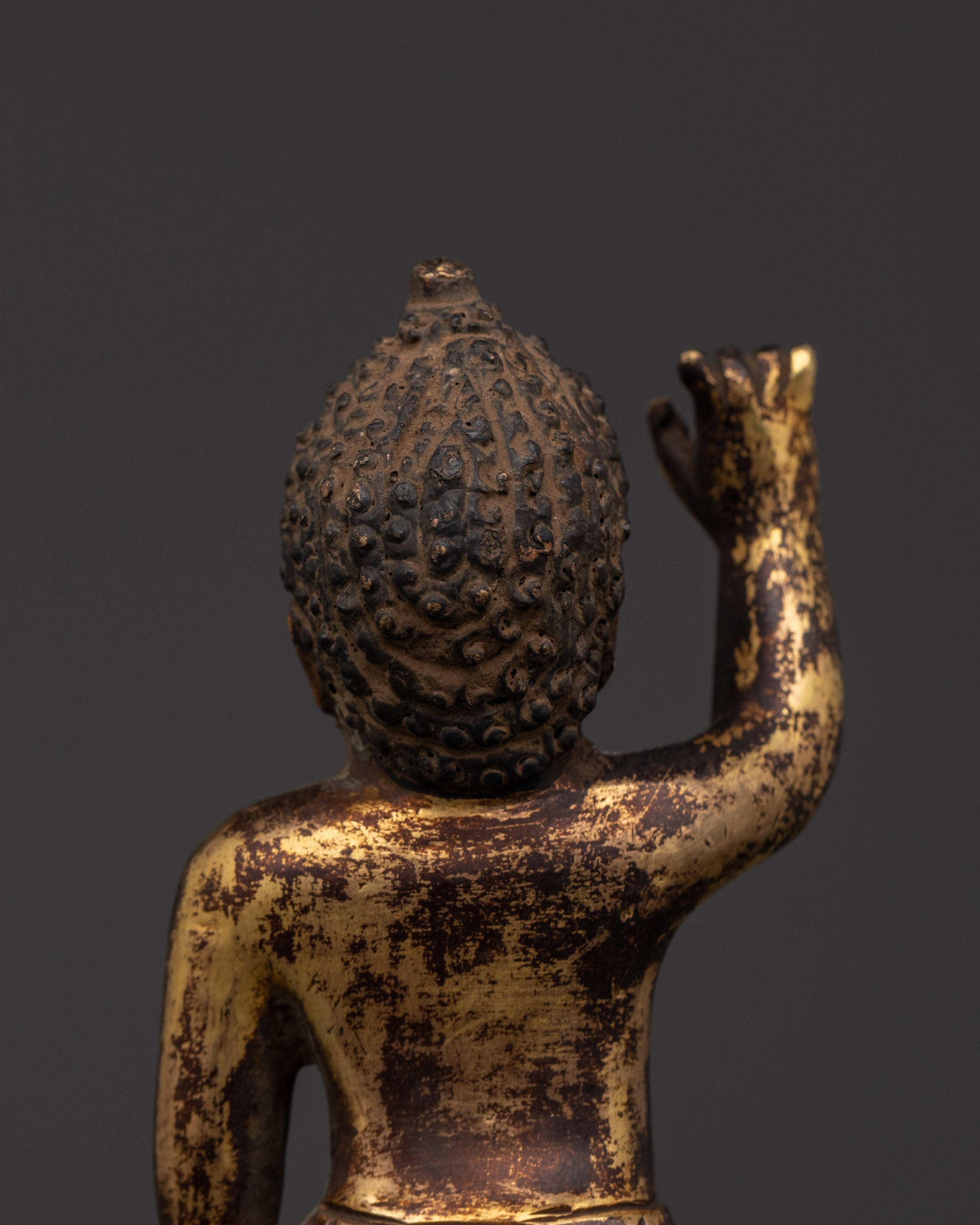 Siddhartha Gautam Buddha Statue | Handcrafted with Copper and Gold Plating