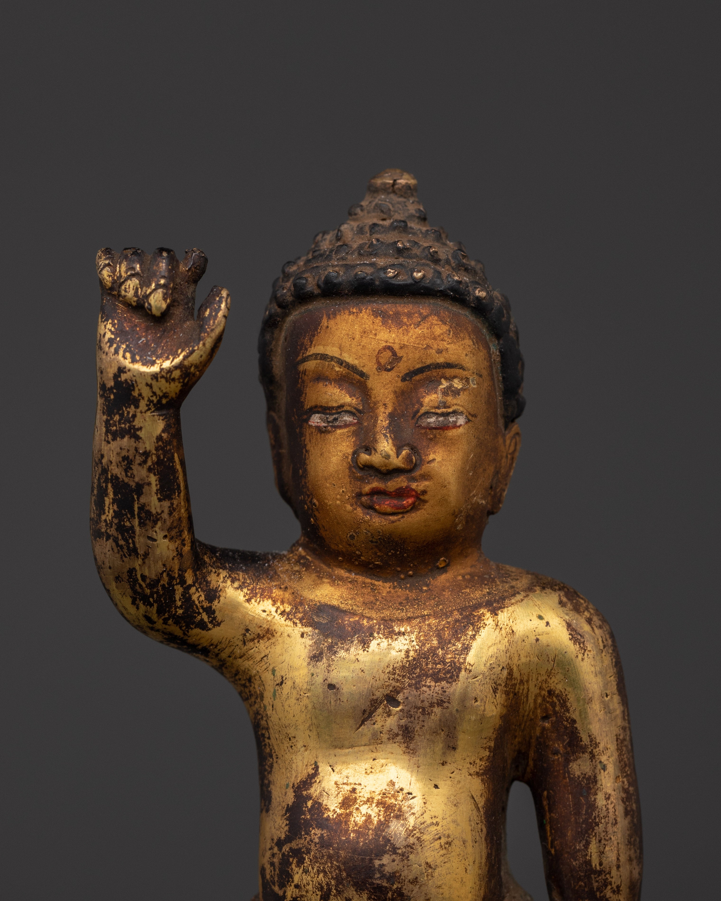 Siddhartha Gautam Buddha Statue | Handcrafted with Copper and Gold Plating
