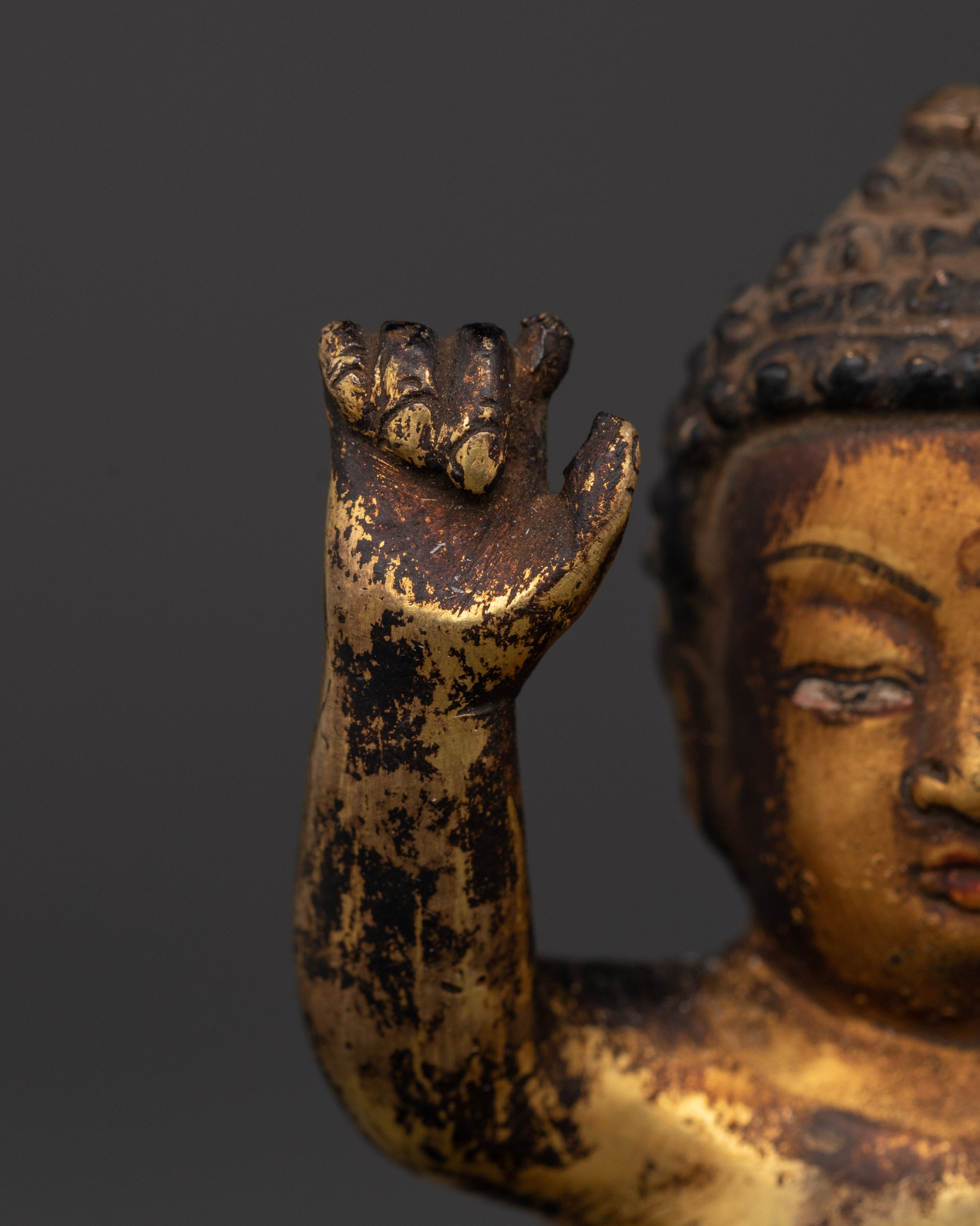 Siddhartha Gautam Buddha Statue | Handcrafted with Copper and Gold Plating