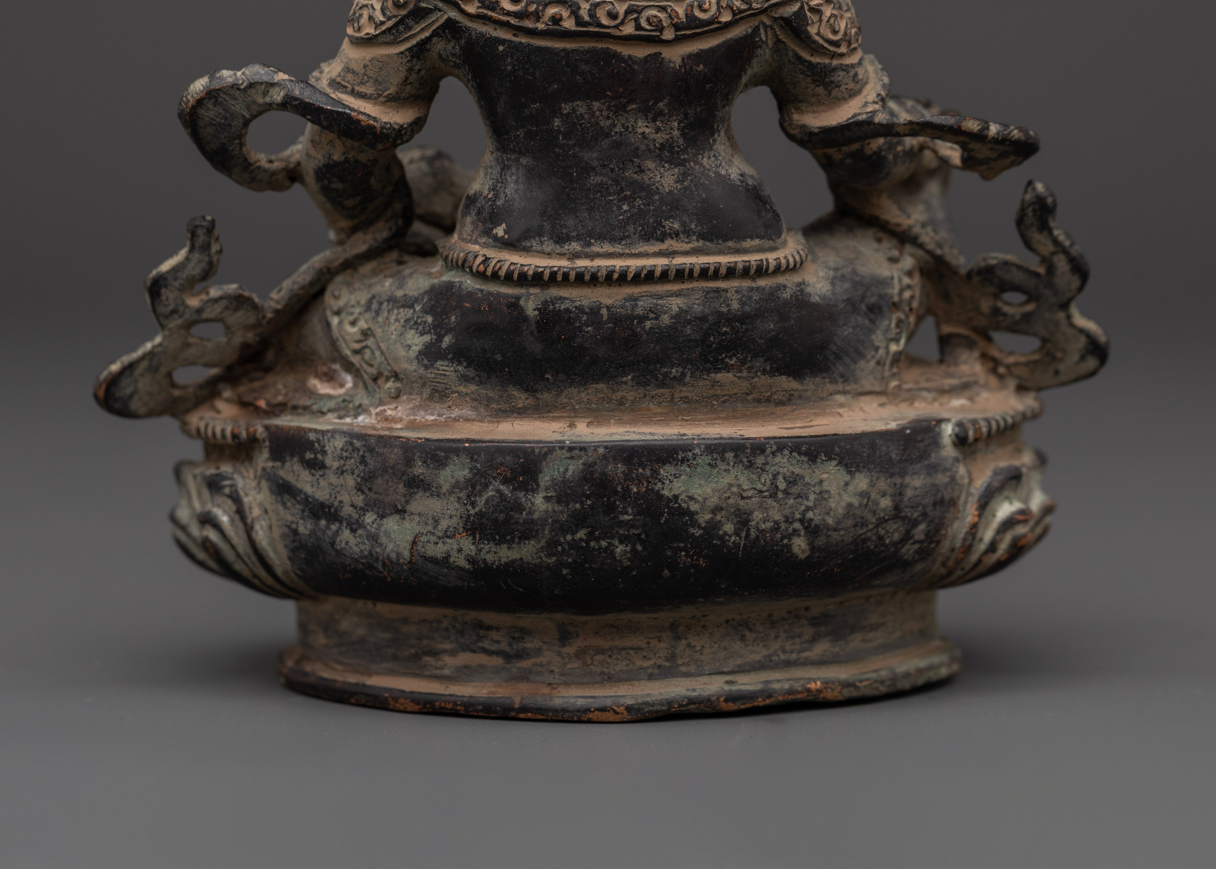 Handcrafted Copper Body Dzambhala Statue | Spiritual Wealth & Prosperity Deity