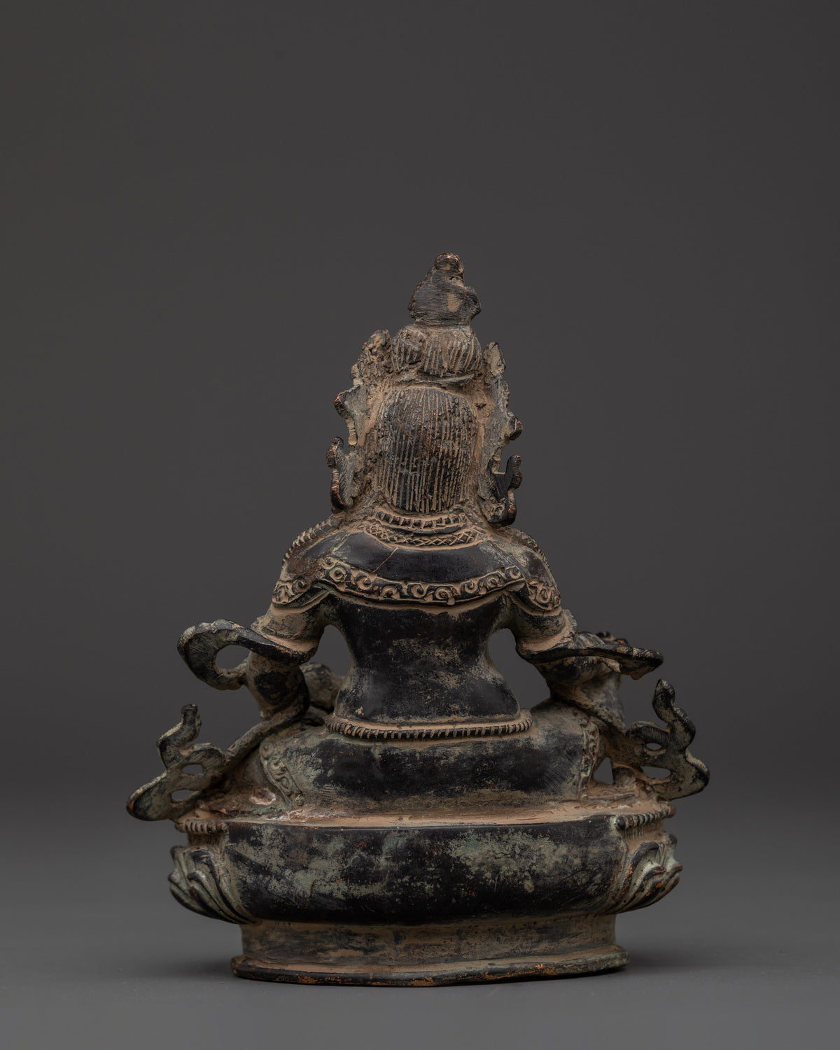 Handcrafted Copper Body Dzambhala Statue | Spiritual Wealth & Prosperity Deity