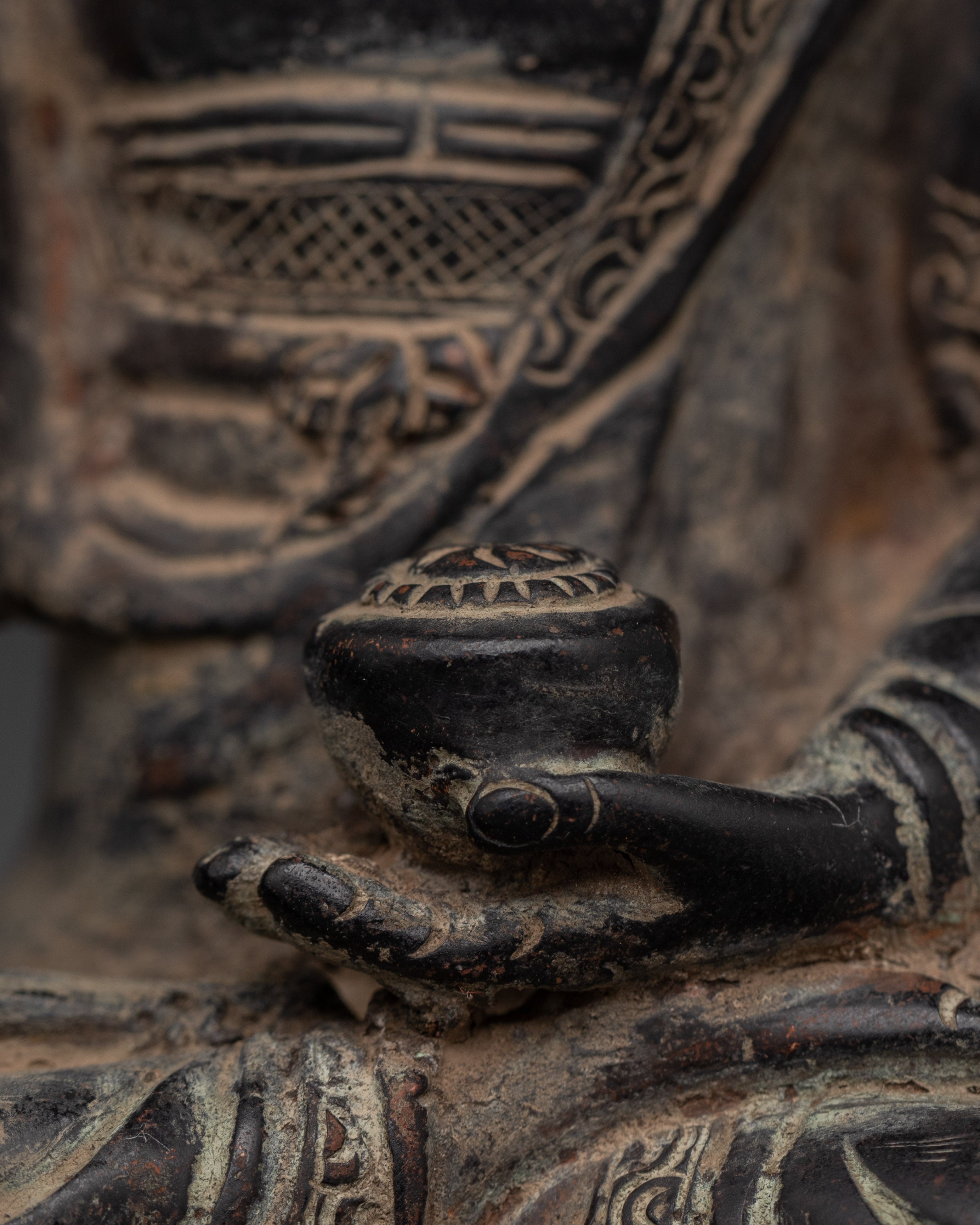 Handcrafted Crown Shakyamuni Buddha Copper Statue | Spiritual Meditation Altar Decor