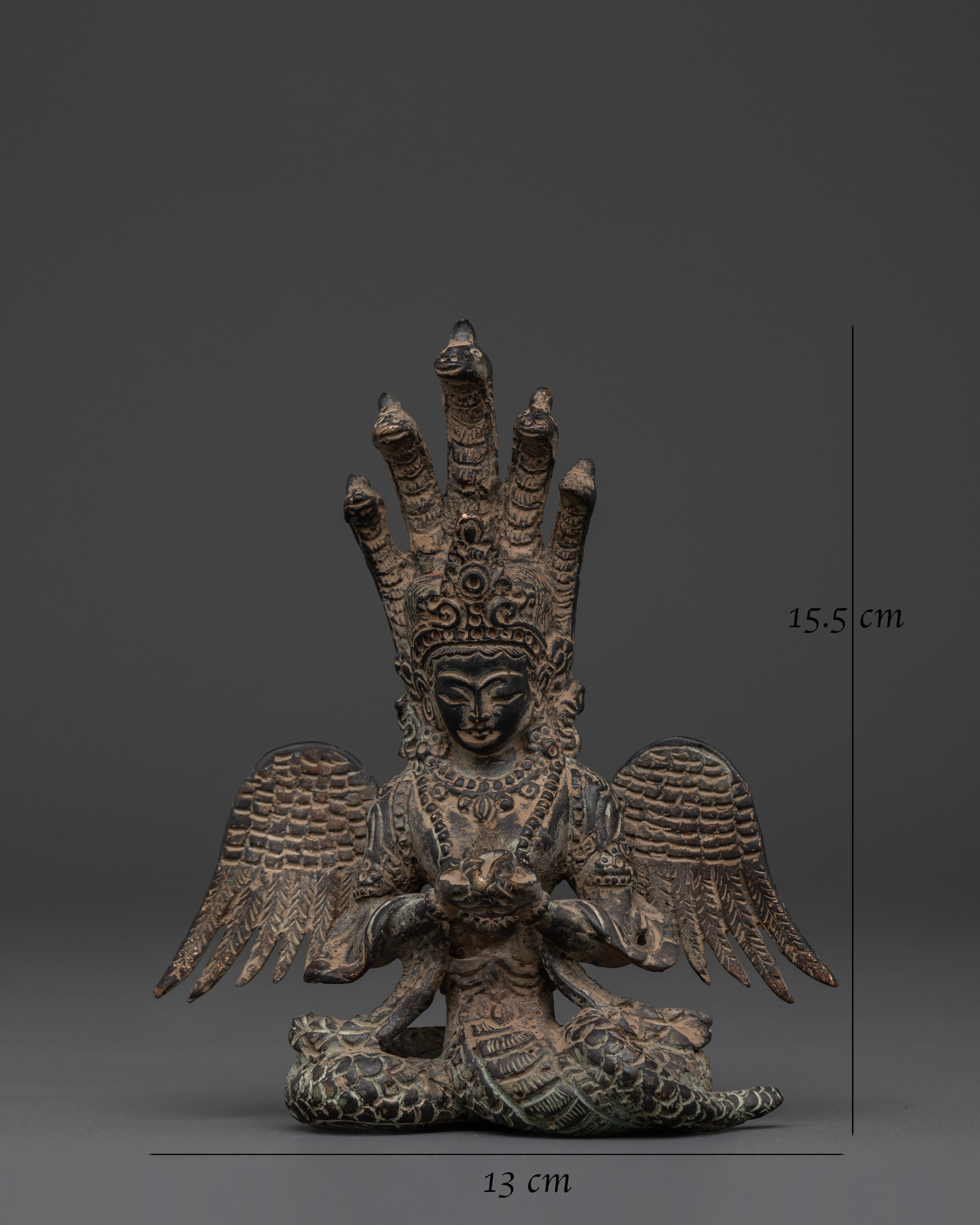 Handcrafted Naagkanya Copper Statue | Sacred Naga Goddess Sculpture