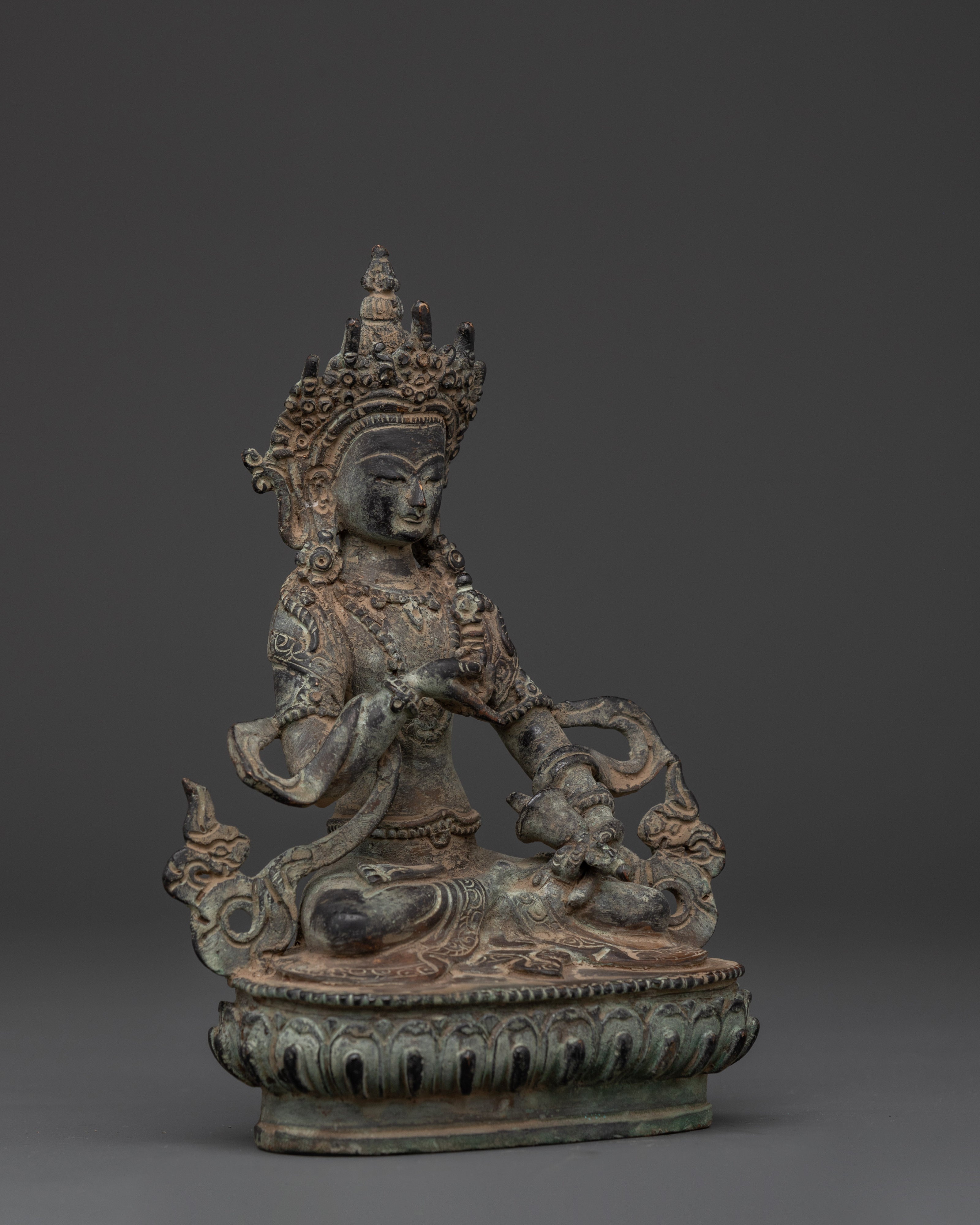 Vajrasattva Buddhist Deity Copper Statue | Dorje Sempa Figurine