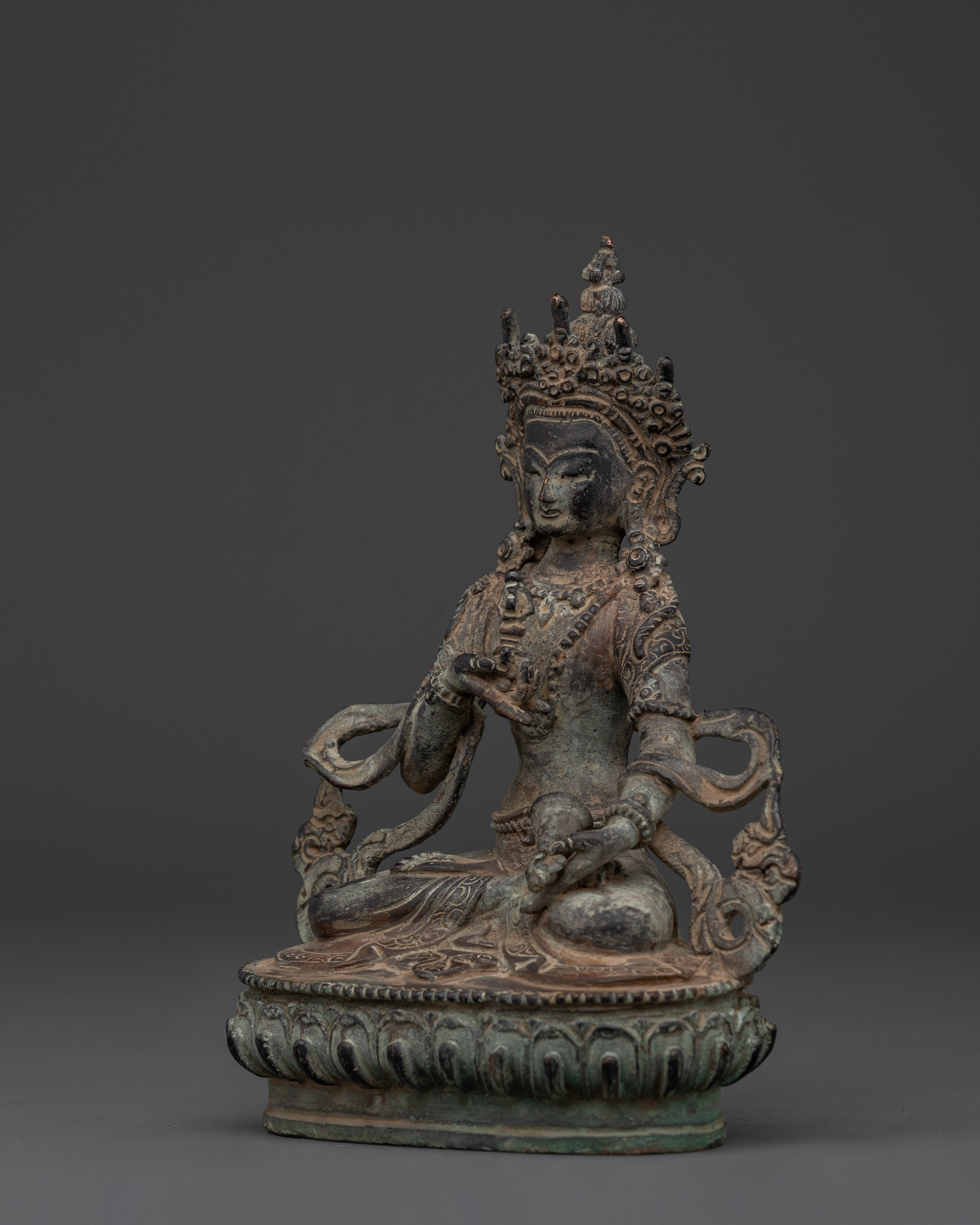 Vajrasattva Buddhist Deity Copper Statue | Dorje Sempa Figurine