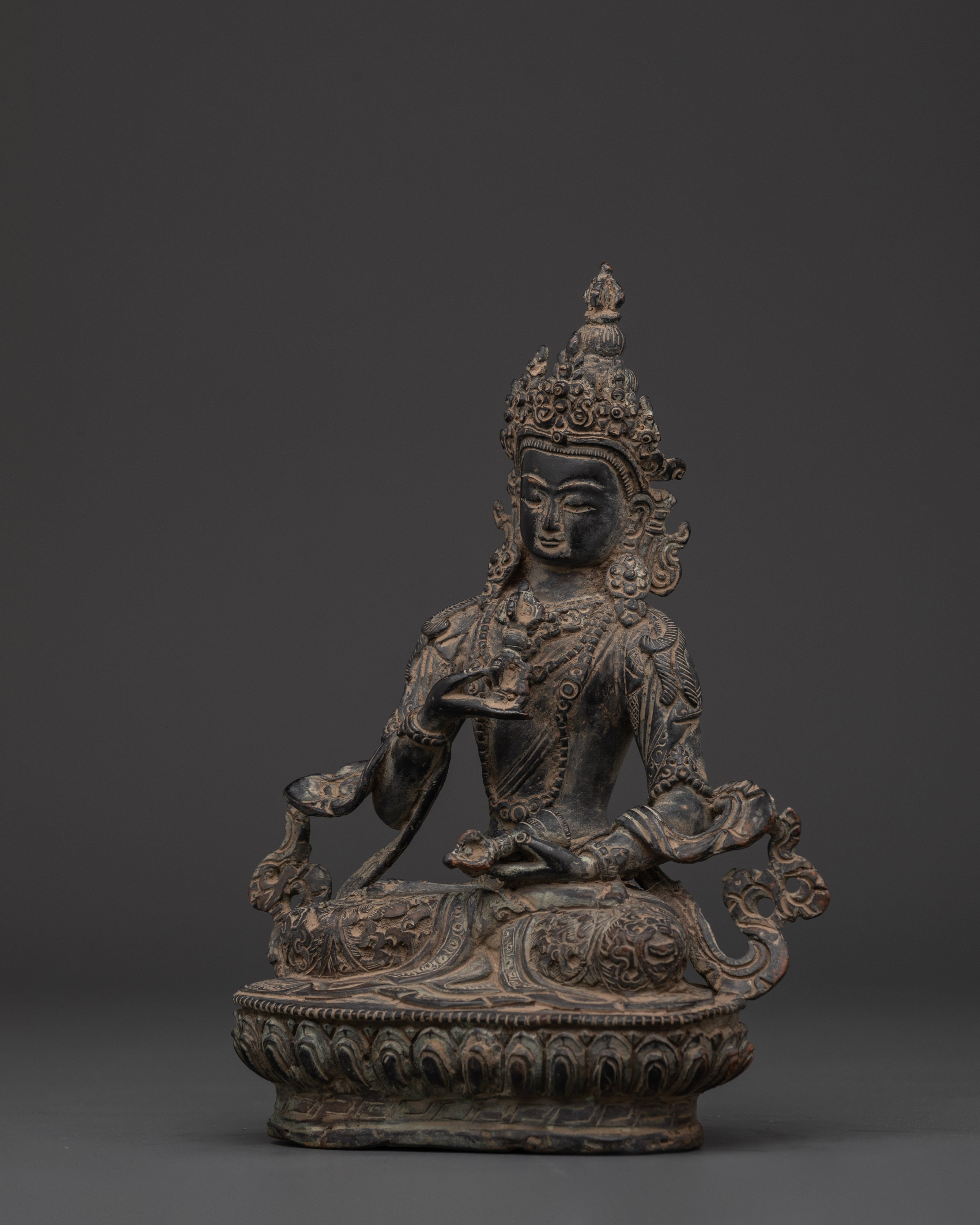 Tibetan Vajrasattva Purity Deity Statue | Enlightened Presence for Karma Healing