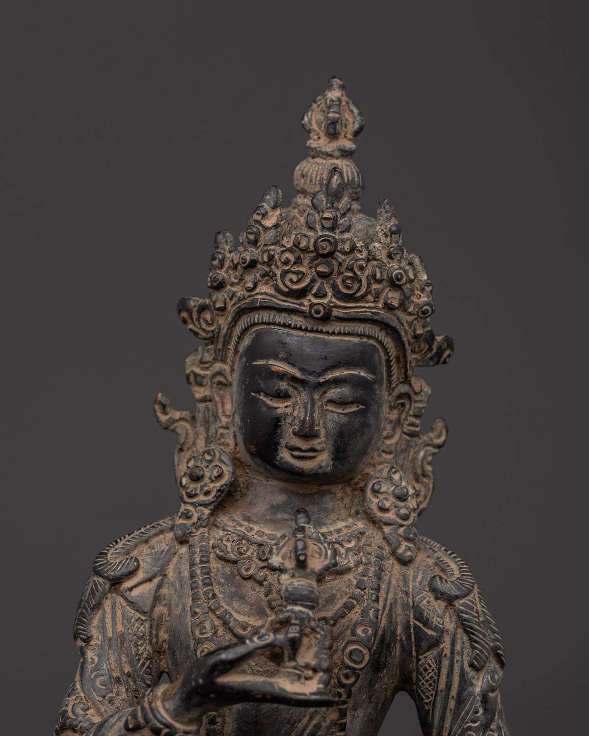Tibetan Vajrasattva Purity Deity Statue | Enlightened Presence for Karma Healing