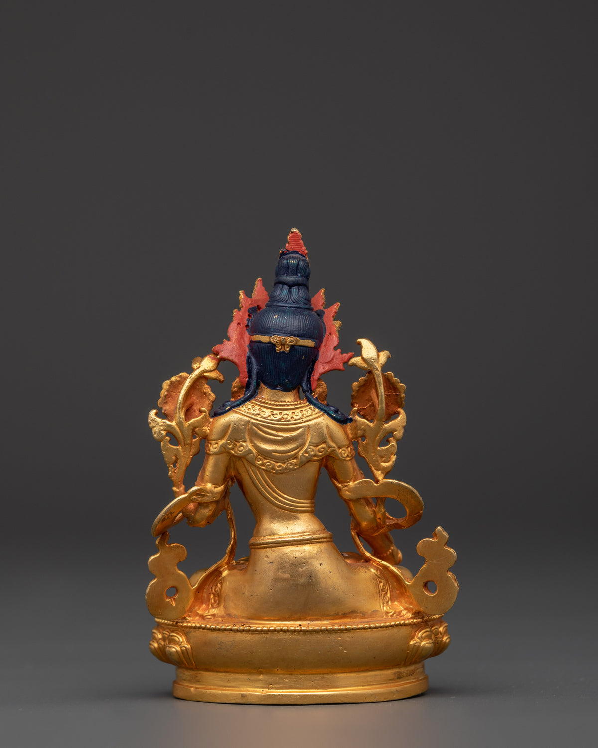 Tara in Lotus Pose | Handcrafted Copper and Gold-Plated White Tara Statue