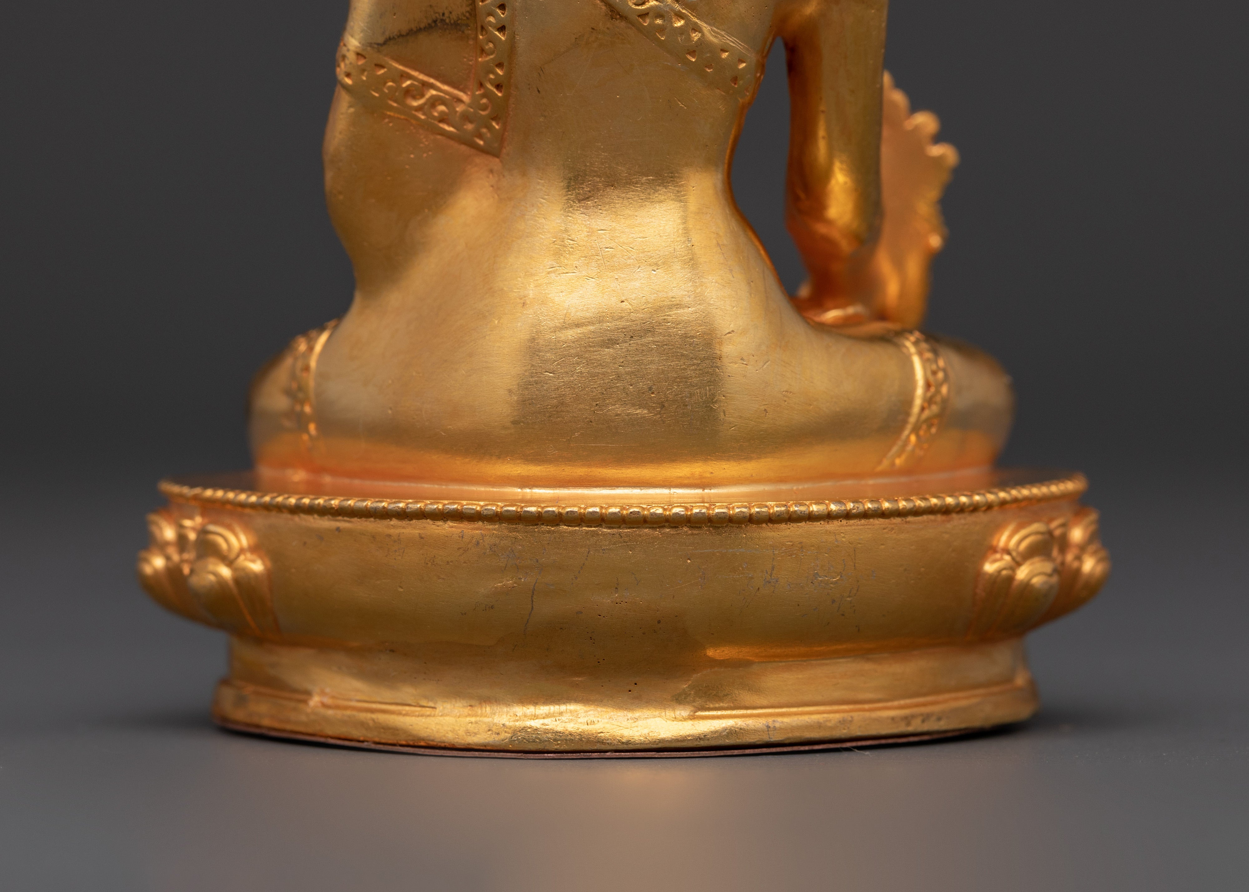 Bhaisajyaguru Buddha Statue | Gold Plated Copper Healing Buddha Statue