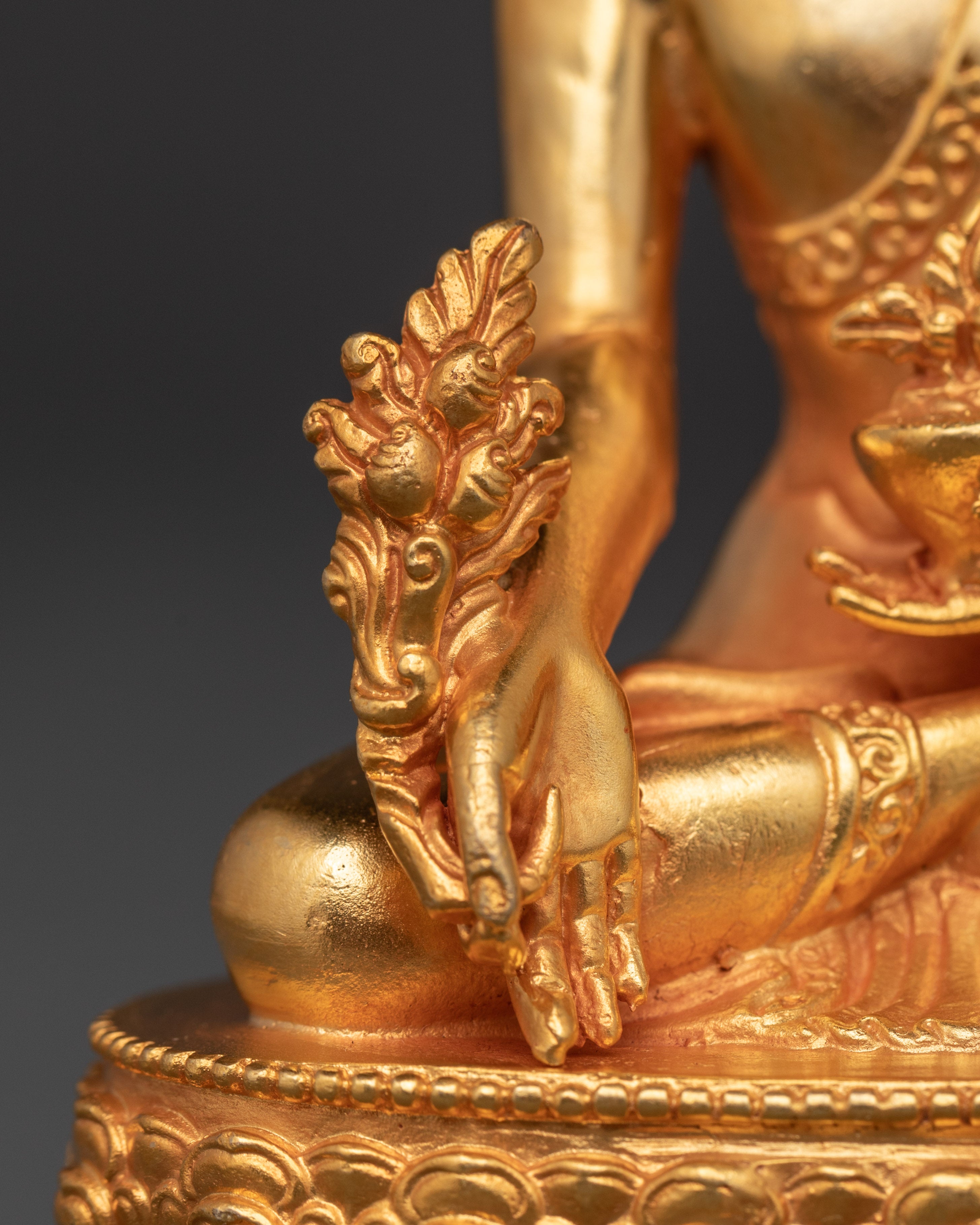 Bhaisajyaguru Buddha Statue | Gold Plated Copper Healing Buddha Statue