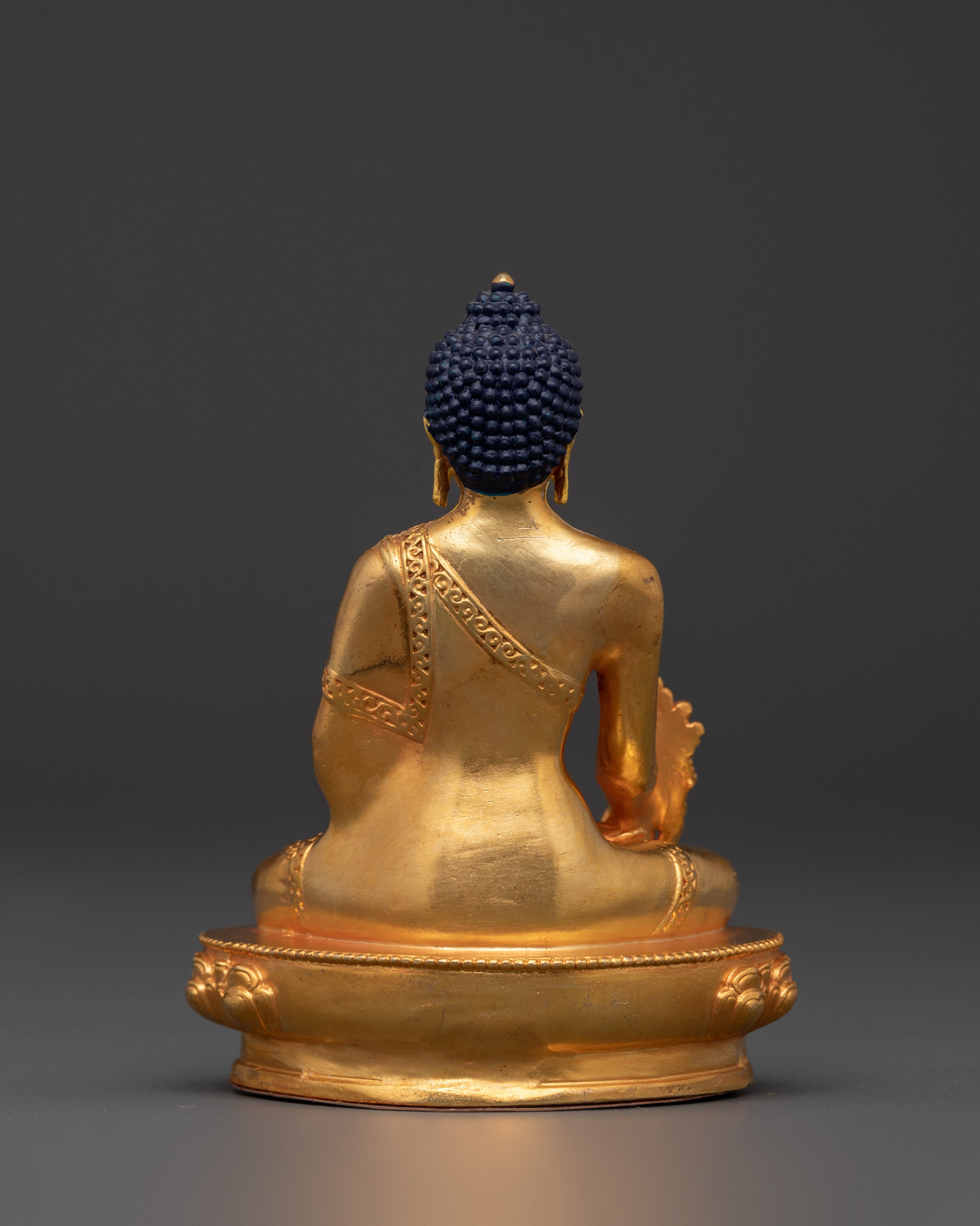 Bhaisajyaguru Buddha Statue | Gold Plated Copper Healing Buddha Statue