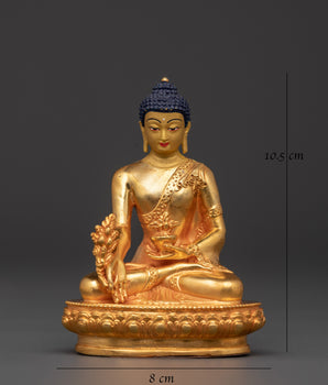 Bhaisajyaguru Buddha Statue | Gold Plated Copper Healing Buddha Statue