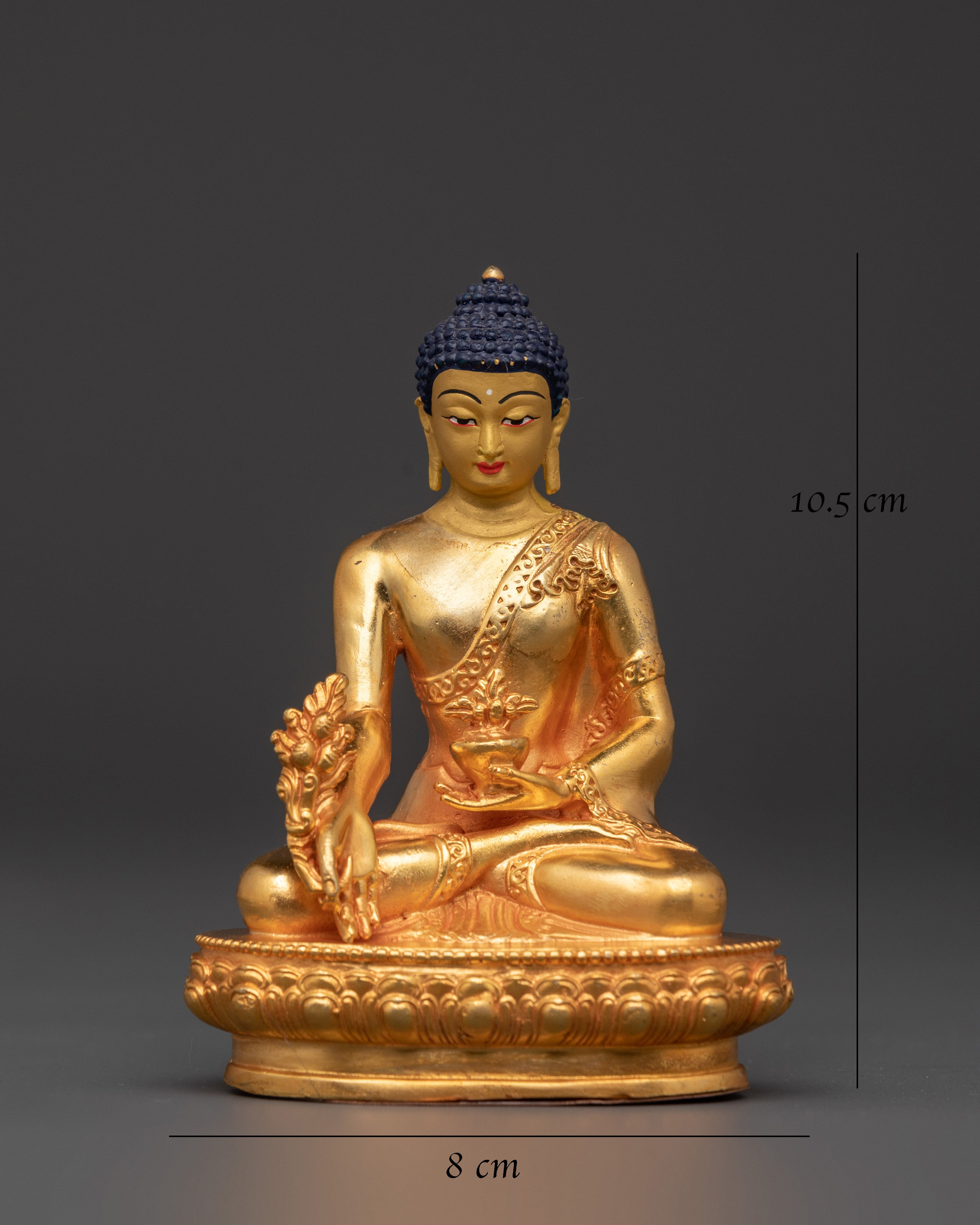Bhaisajyaguru Buddha Statue | Gold Plated Copper Healing Buddha Statue