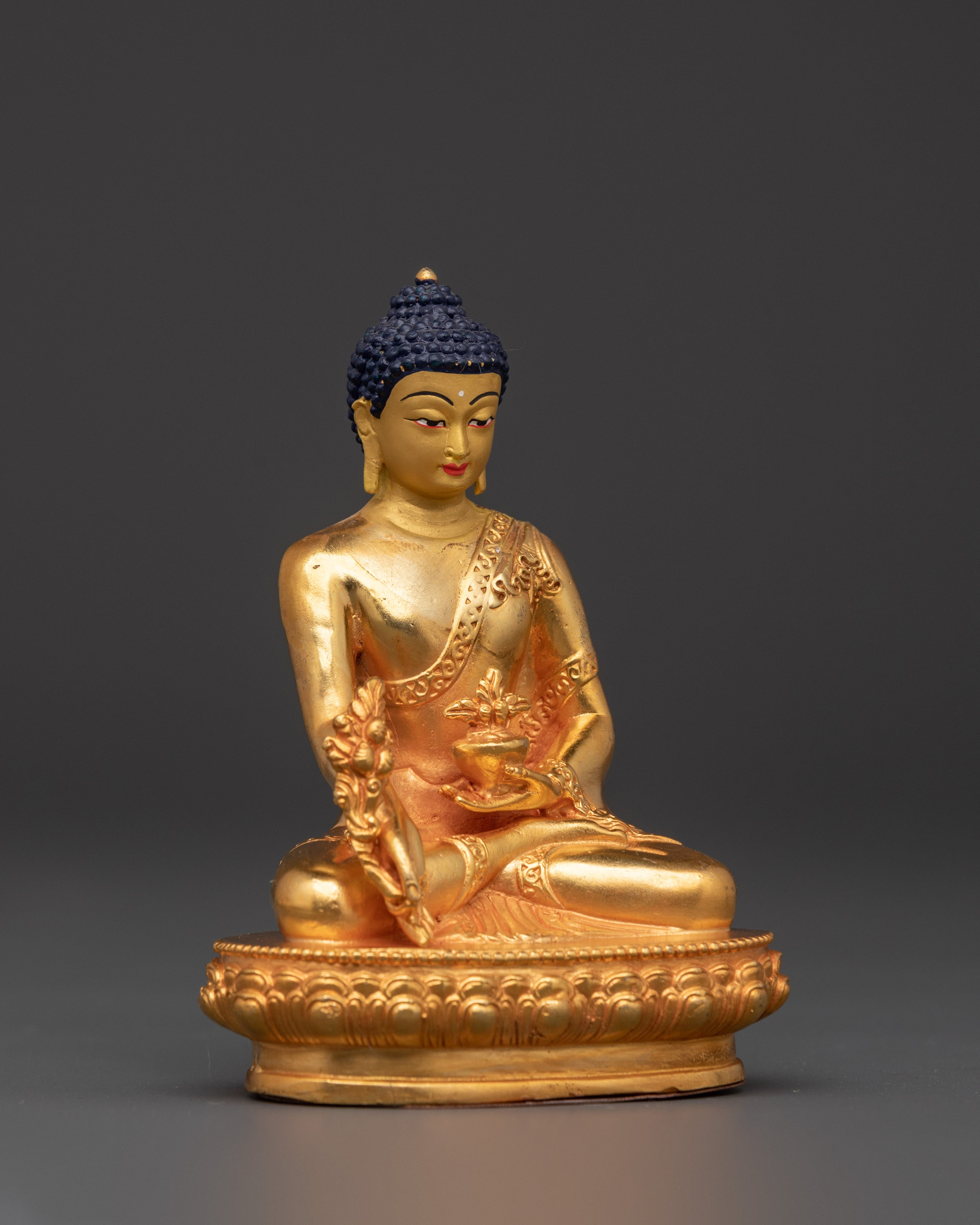 Bhaisajyaguru Buddha Statue | Gold Plated Copper Healing Buddha Statue