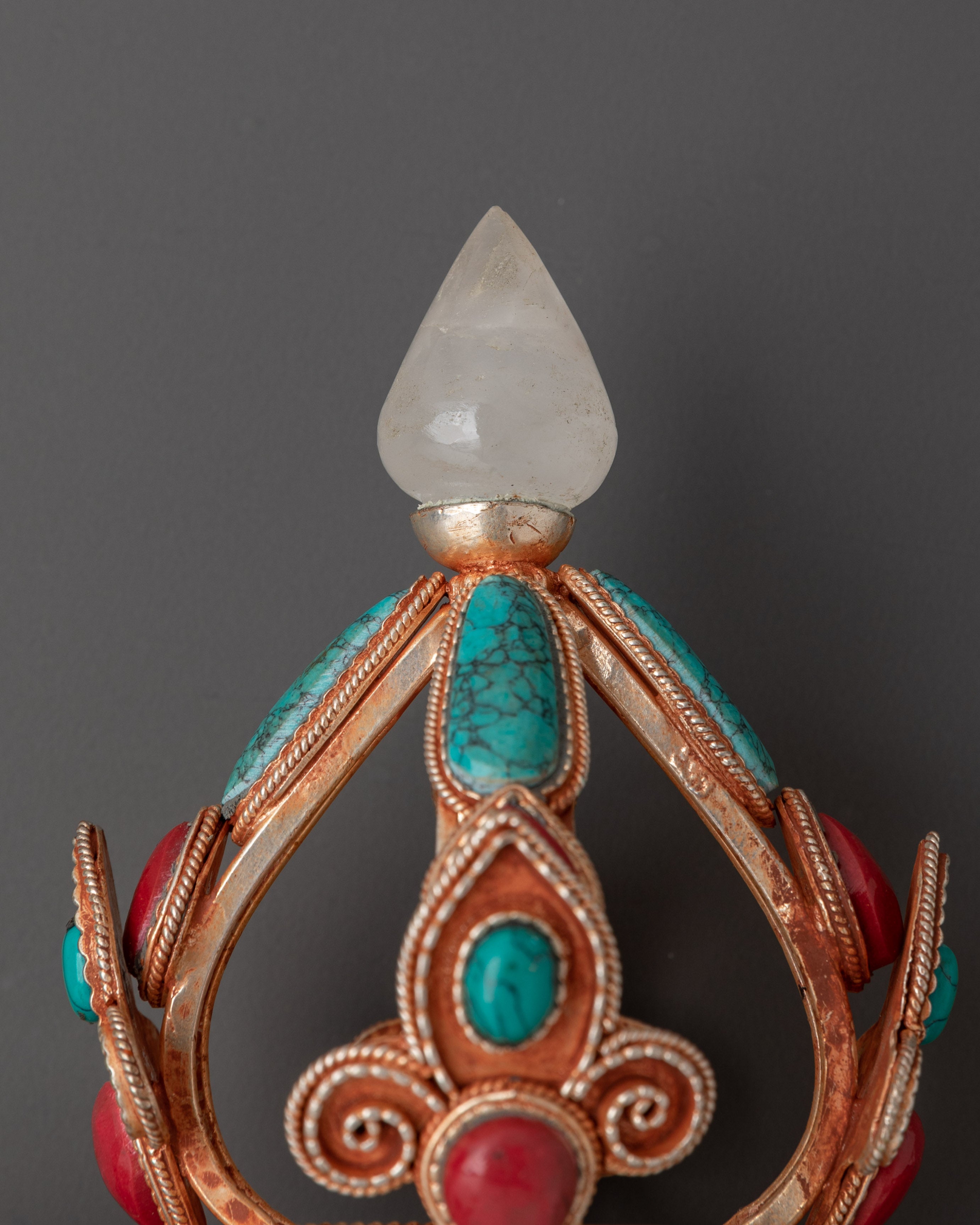 Crystal Bishwo Vajra | Handcrafted Tibetan Double Dorje
