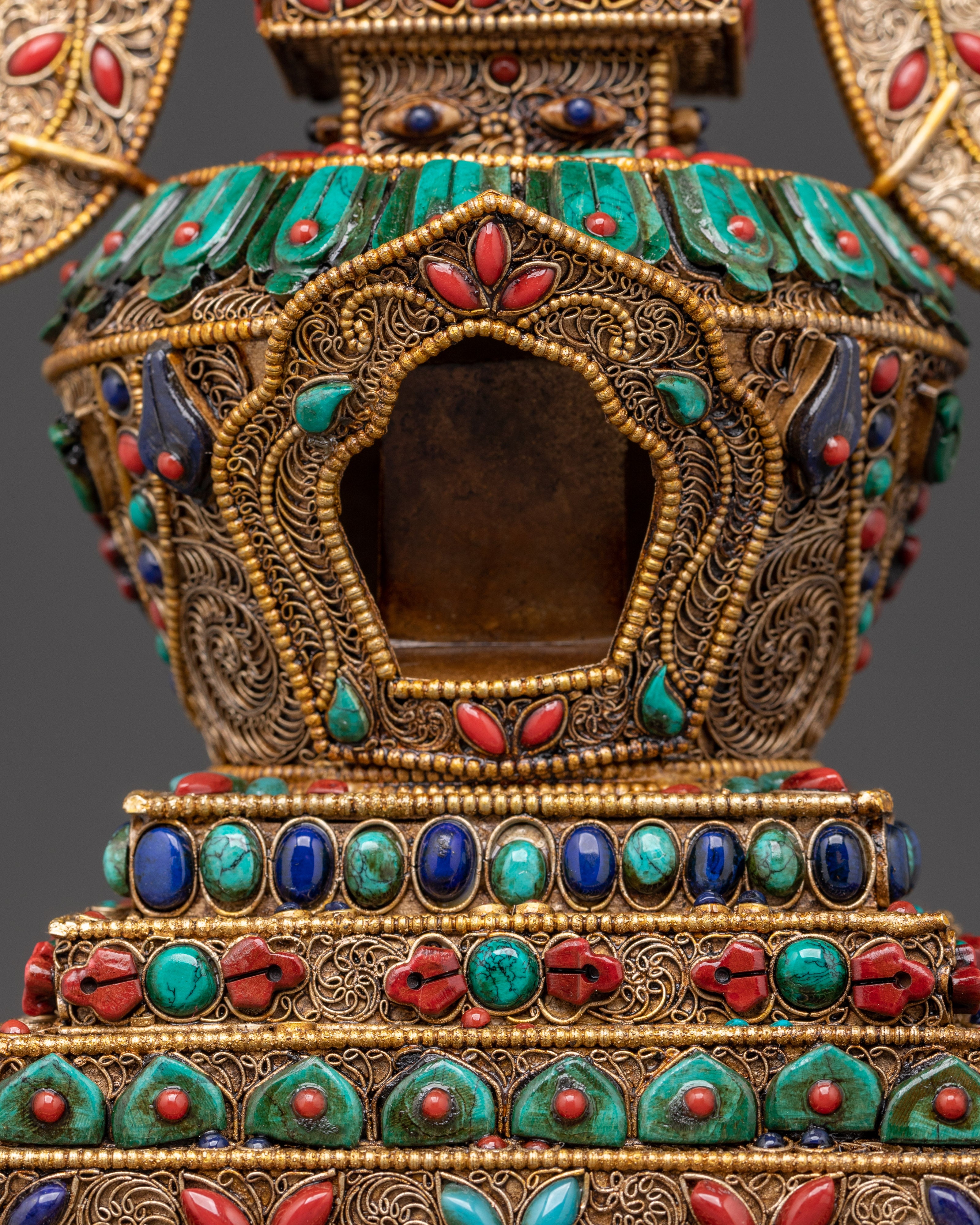 Tibetan Crystal Stupa for Buddhist Altar & Meditation Space