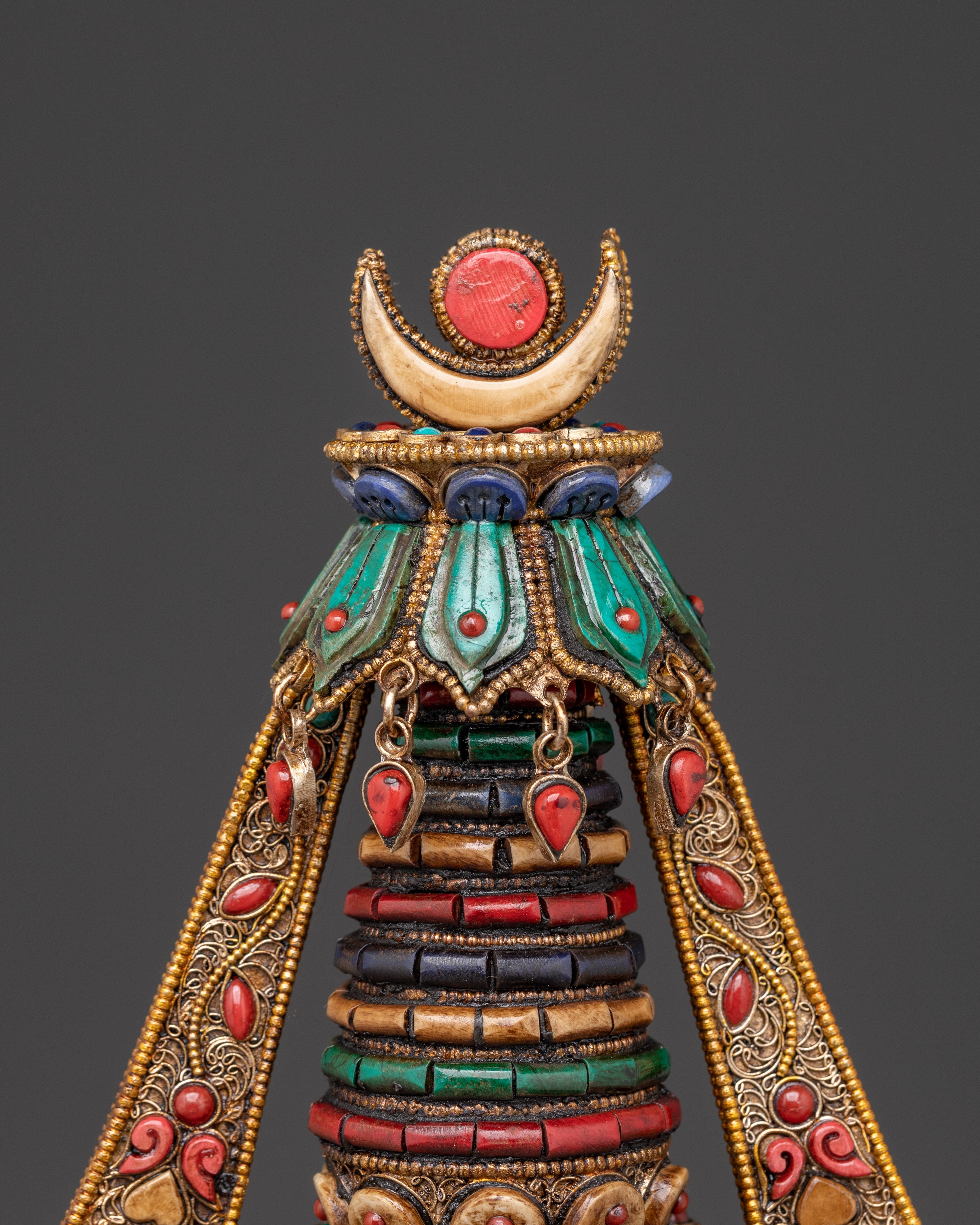 Tibetan Crystal Stupa for Buddhist Altar & Meditation Space