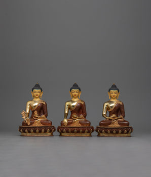 20cm Three Buddha Statue Set 