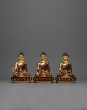 20cm Three Buddha Statue Set 