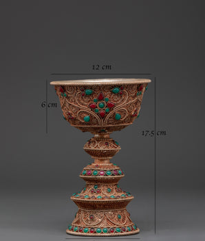 Dharma Butter Lamp Set | Buddhist Offerings and Altar Decoration