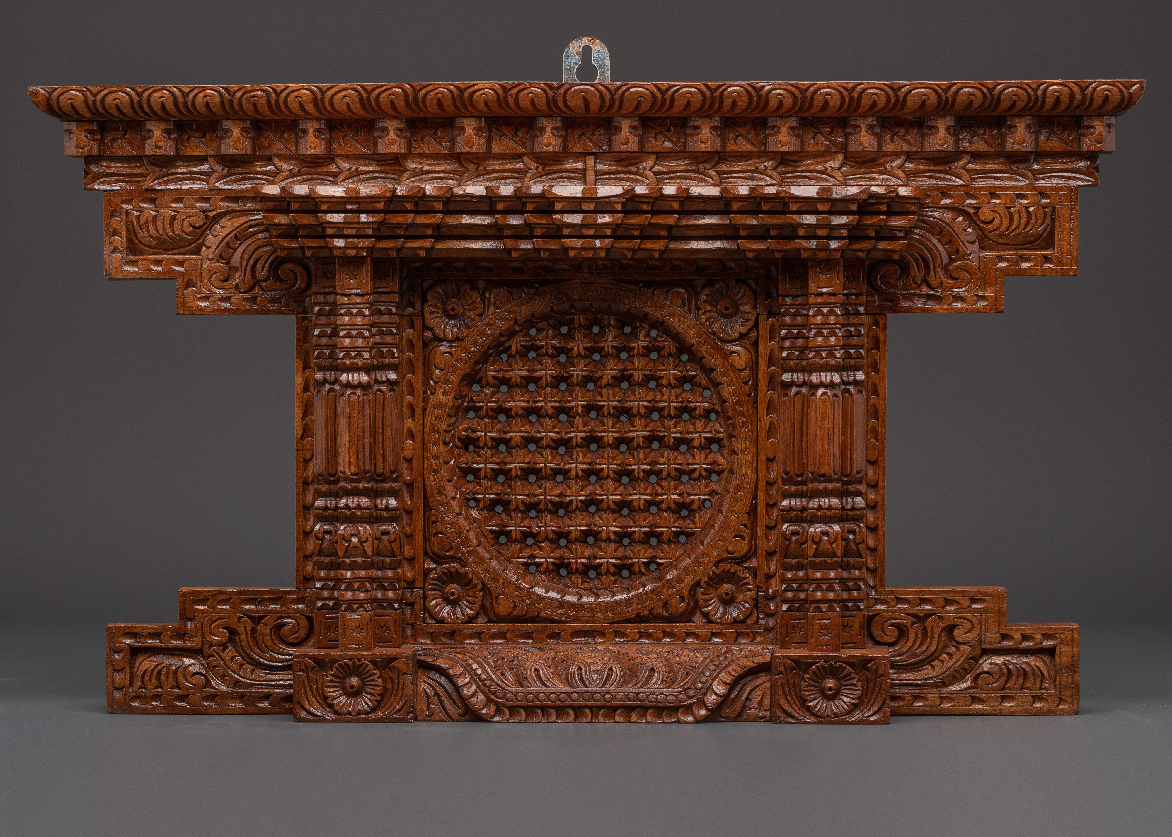 Traditional Nepalese Window | Hand-Carved Newari Wall Hanging