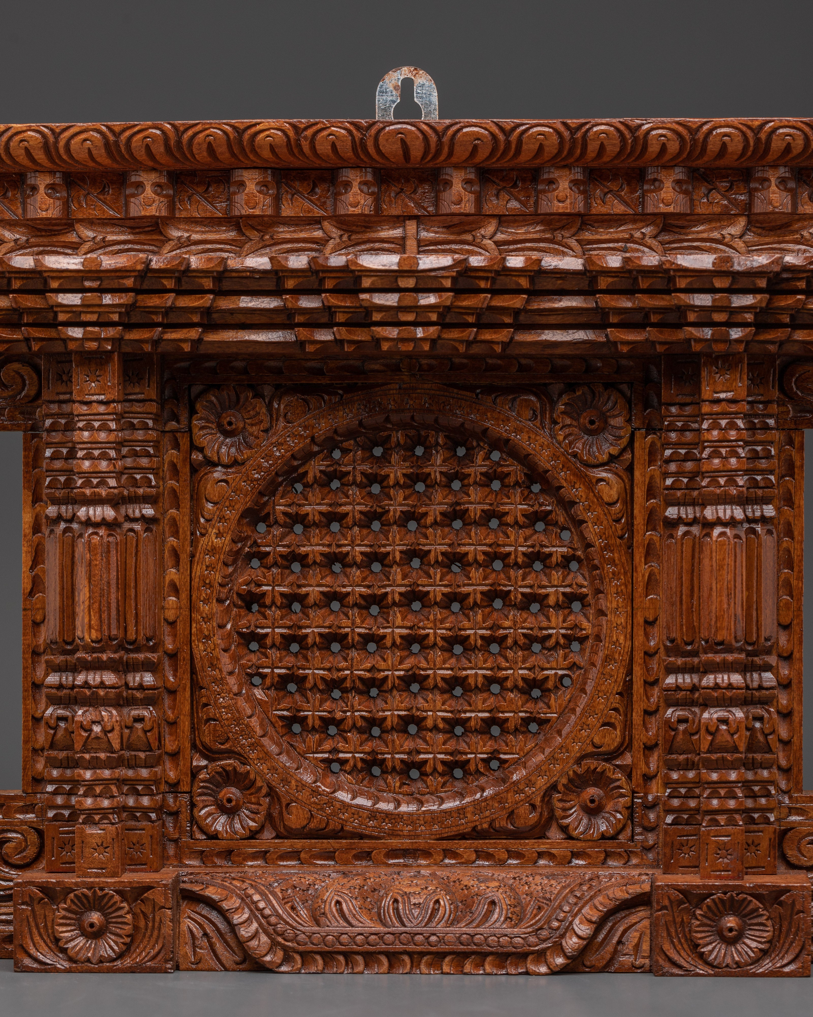 Traditional Nepalese Window | Hand-Carved Newari Wall Hanging