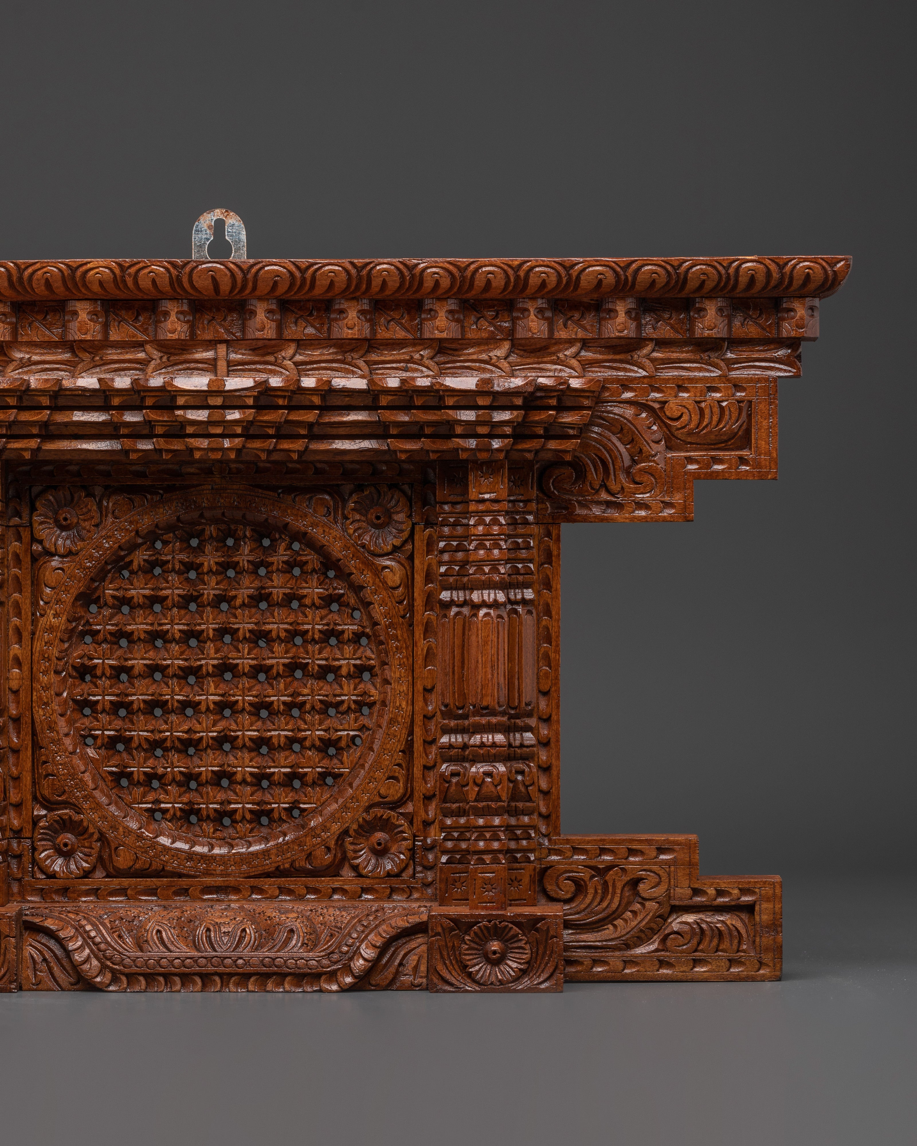 Traditional Nepalese Window | Hand-Carved Newari Wall Hanging