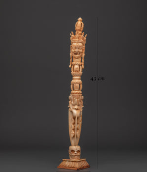 Shamanic Phurba Ritual Dagger | Handcrafted Buffalo Bone Tool