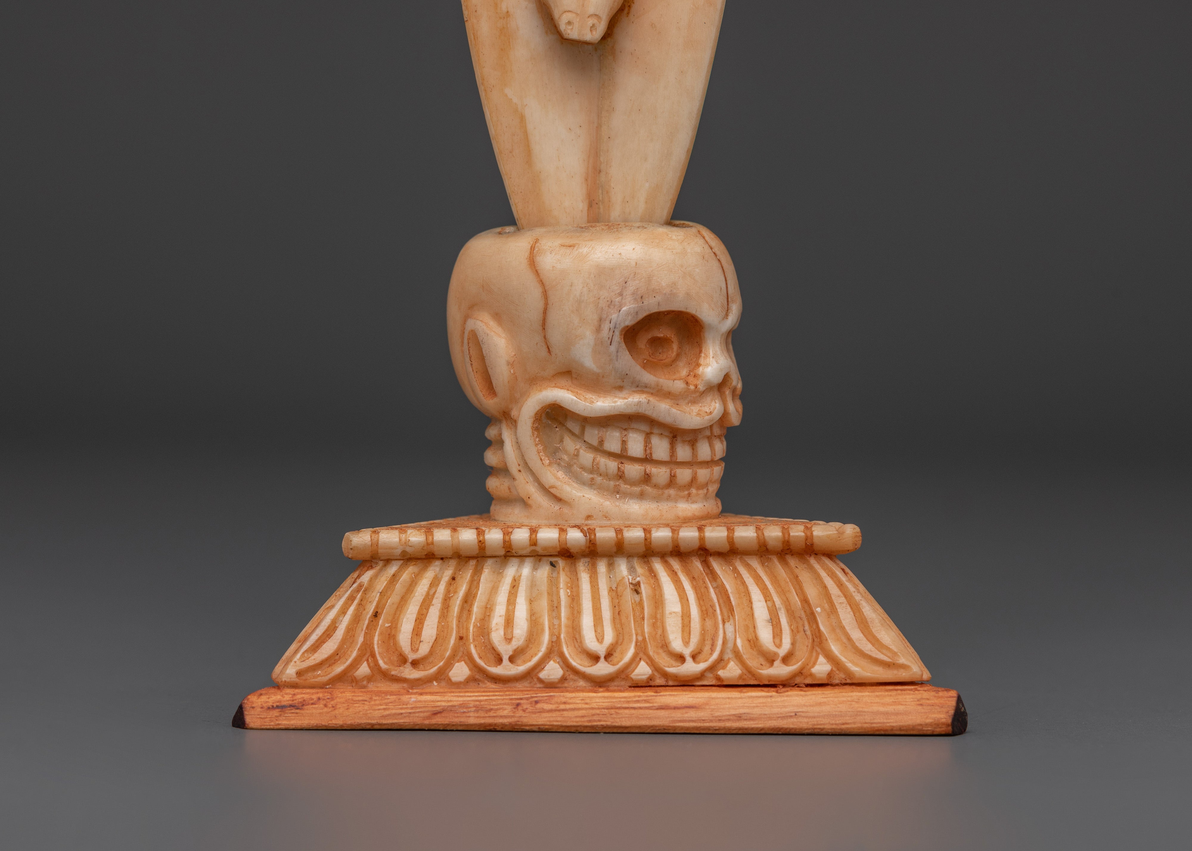 Shamanic Phurba Ritual Dagger | Handcrafted Buffalo Bone Tool