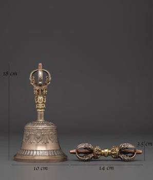 Handmade Tibetan Bell and Dorje Set | Ritual Tools for Meditation and Puja